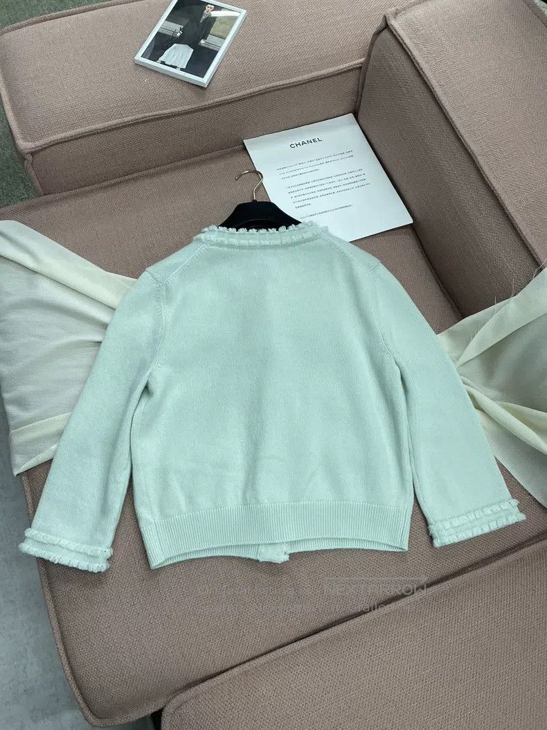 Chanel Chanel 25S Mint Green Cashmere Knitted Cardigan coat Size XS / US 0-2 / IT 36-38 - 3 Thumbnail