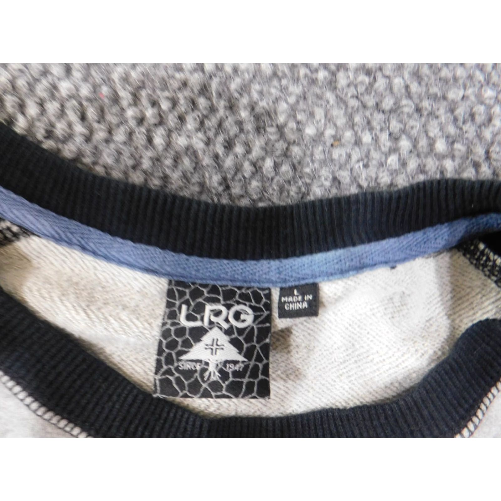 Etro VINTAGE lrg LIFTED RESEARCH GROUP Sweatshirt Gray Mens Long Sleeve Zip Classic Retro 90s HipHop Modern Knit Stretch Walking Size US L / EU 52-54 / 3 - 6 Thumbnail