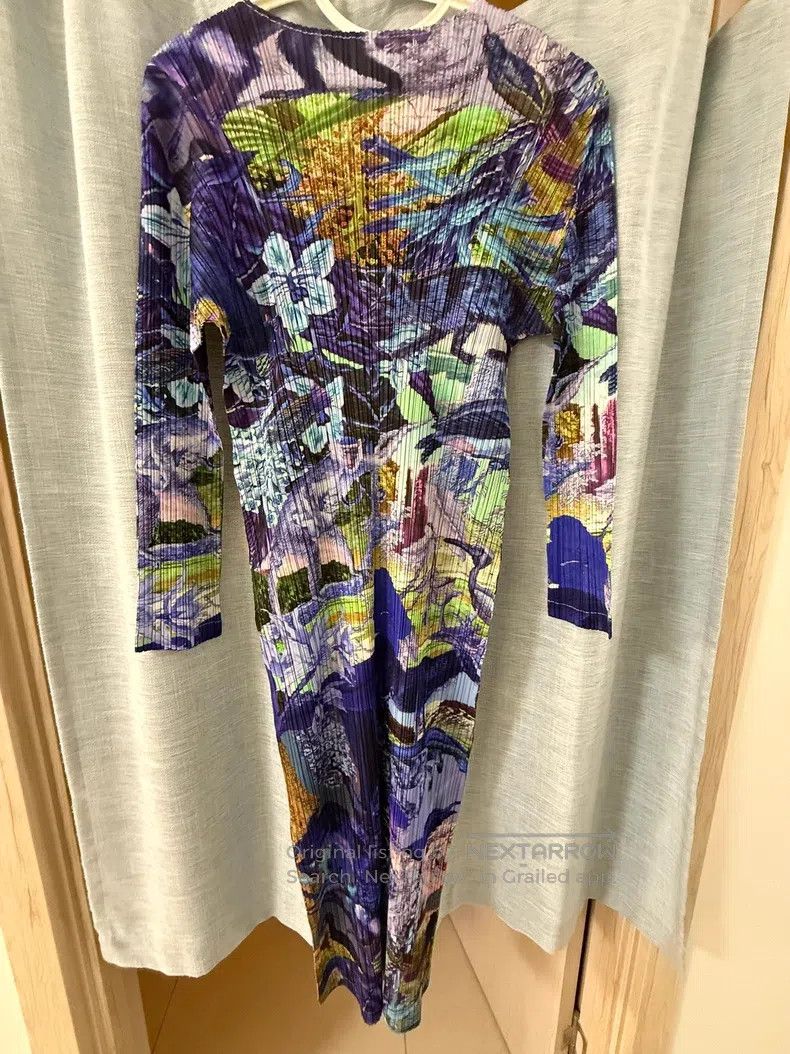 Issey Miyake Issey Miyake Aurora Jungle Dress Size L / US 10 / IT 46 - 2 Thumbnail