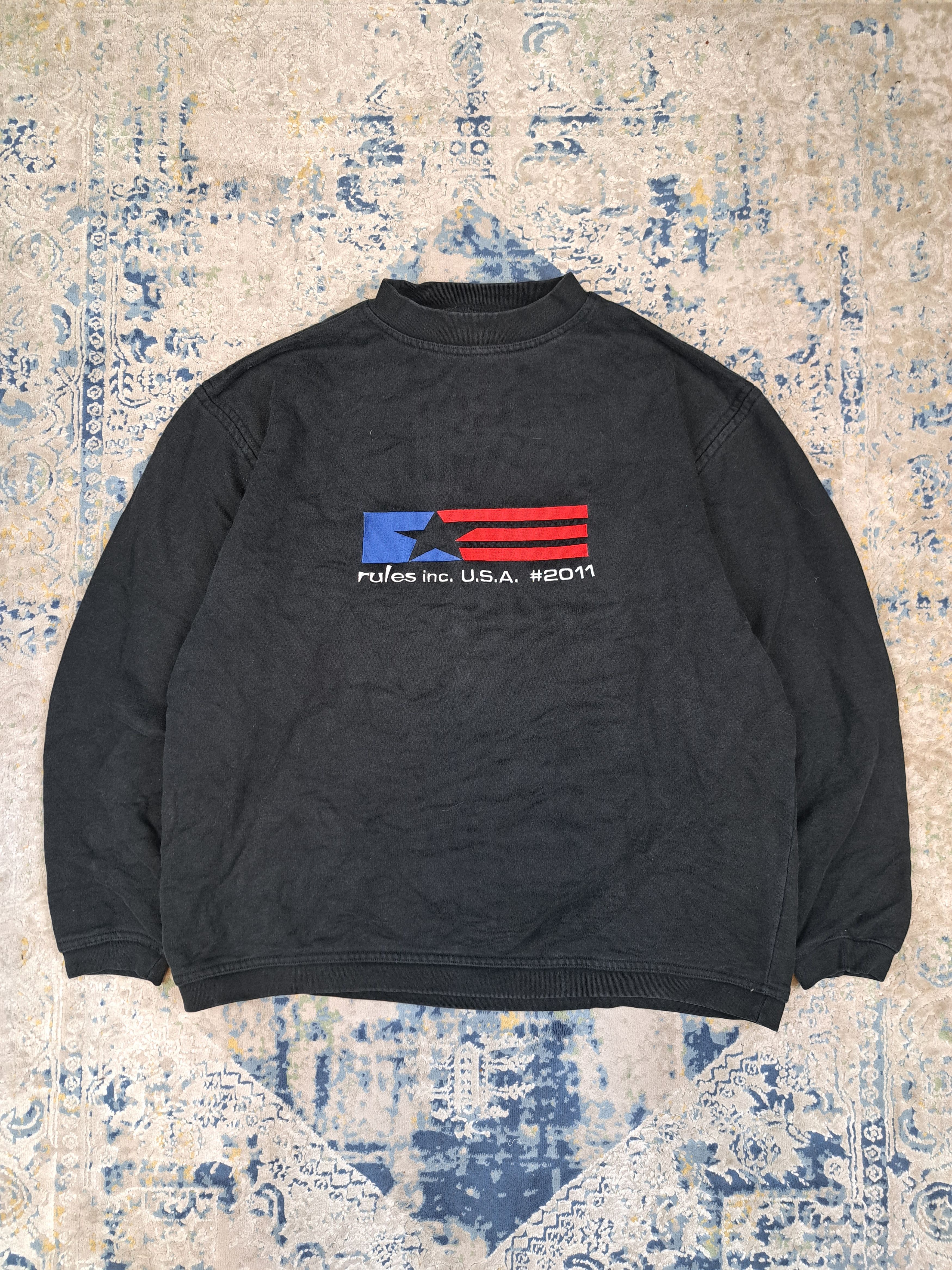 Vintage Vintage Rules Skateboard Brand Sweatshirt y2k 00s Size US XL / EU 56 / 4 - 1 Thumbnail