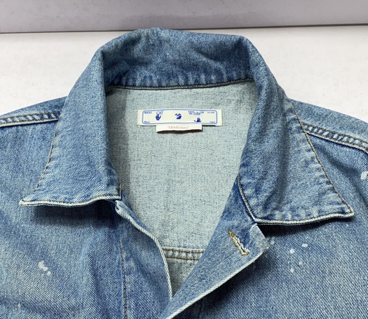 Off-White Off-White SS23 Blue Button Denim Oversized Jacket Size US M / EU 48-50 / 2 - 3 Thumbnail