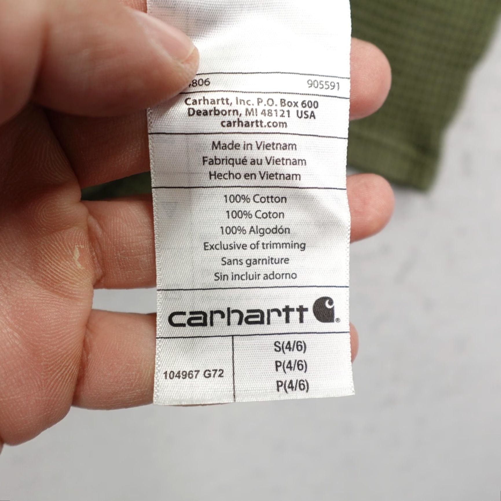 Carhartt VINTAGE Carhartt Hoodie Womens Small Green Knit Pullover Thermal Outdoor Casual Size S / US 4 / IT 40 - 4 Thumbnail