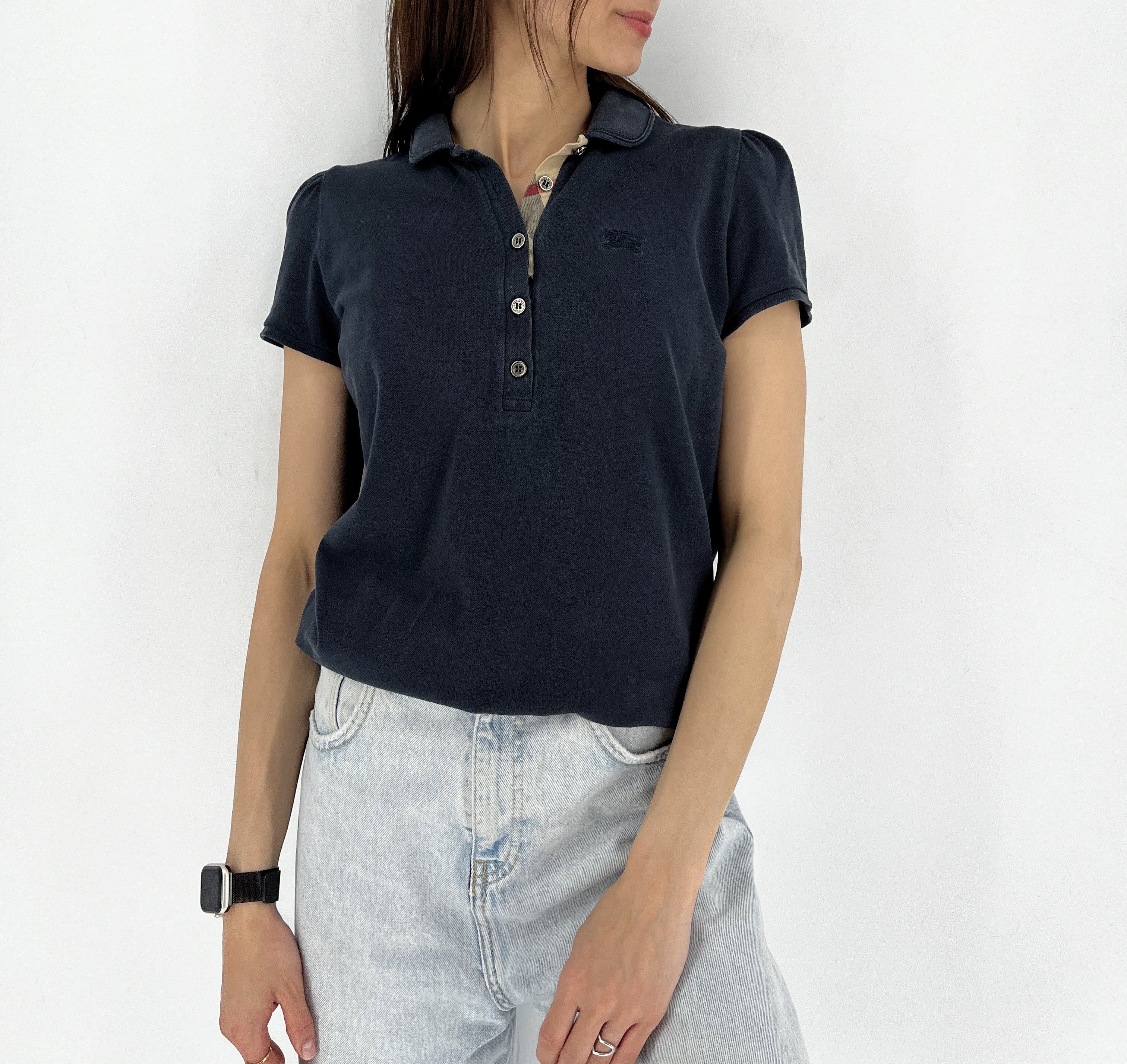 Burberry Vintage Y2K Burberry Brit Polo T-Shirt Size-M Size M / US 6-8 / IT 42-44 - 3 Thumbnail