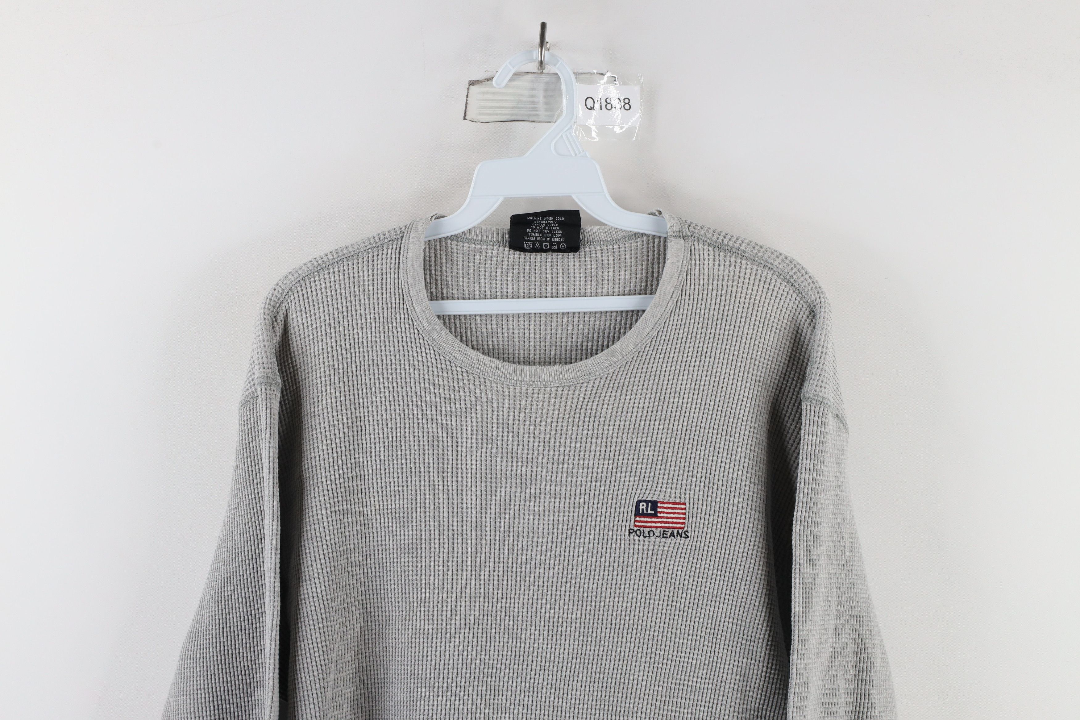 Ralph Lauren × Vintage Vintage 90s Ralph Lauren Thermal Waffle Knit T-Shirt USA Size US L / EU 52-54 / 3 - 2 Thumbnail