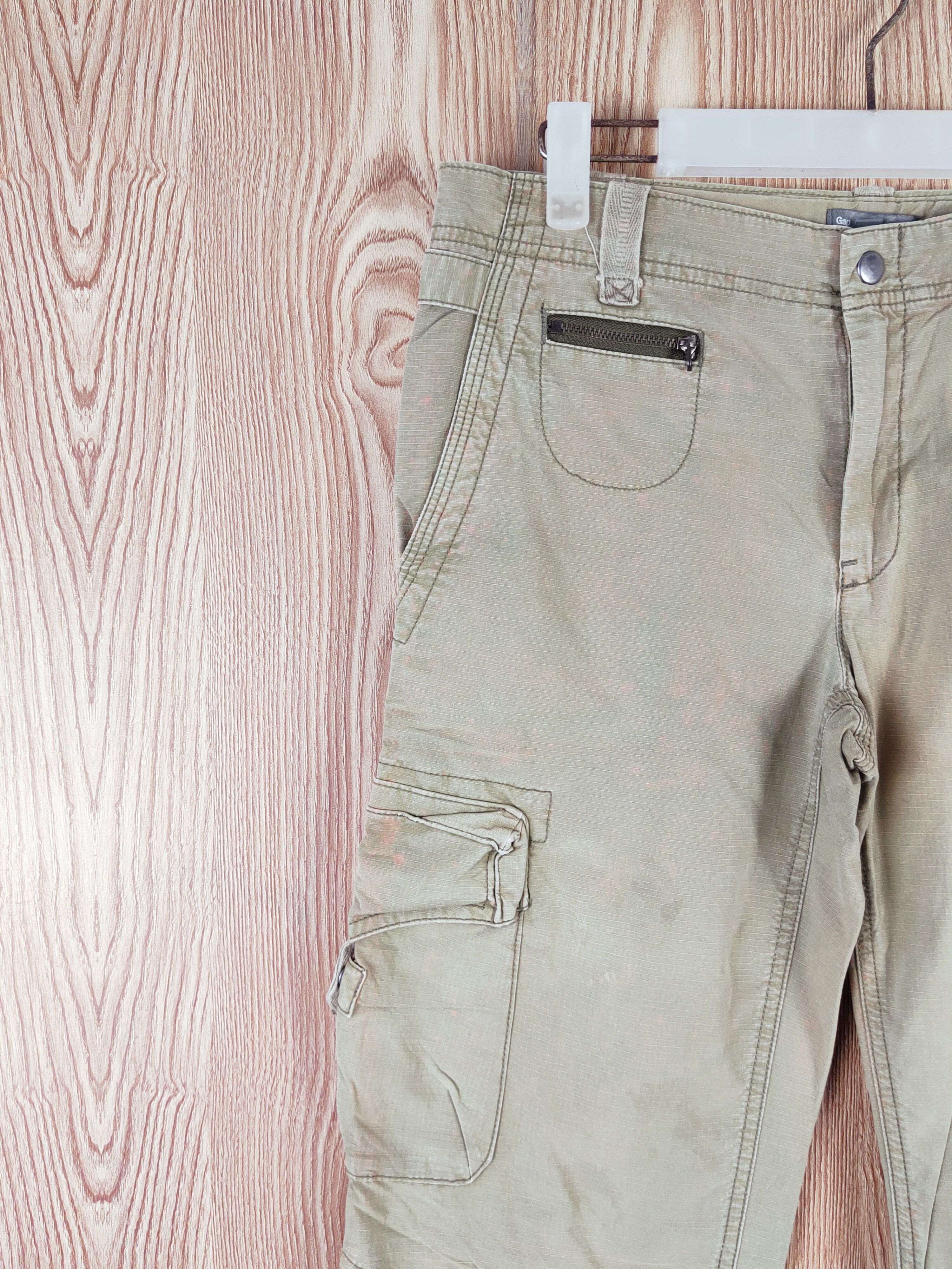 Japanese Brand Gap Green Faded Multipocket Tactical Cargo Pants #W209 Size US 30 / EU 46 - 3 Thumbnail