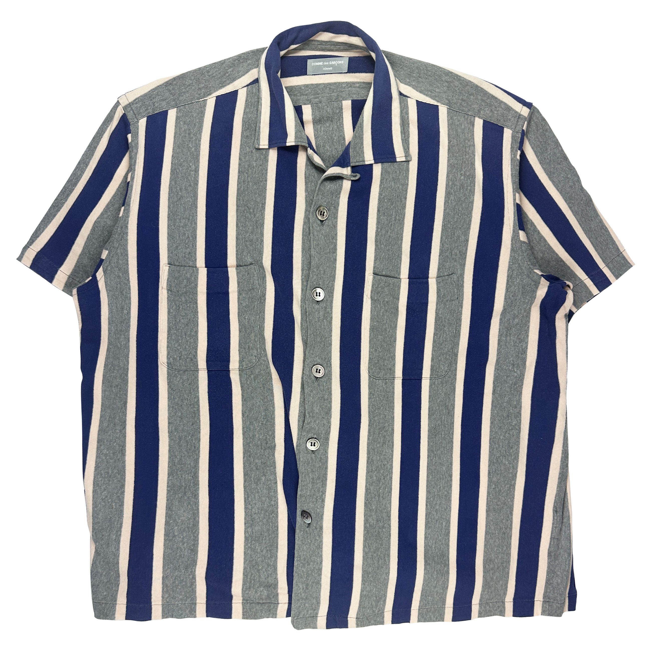 Comme des Garcons Homme Plus 90s Striped Button Up Size US L / EU 52-54 / 3 - 1 Preview
