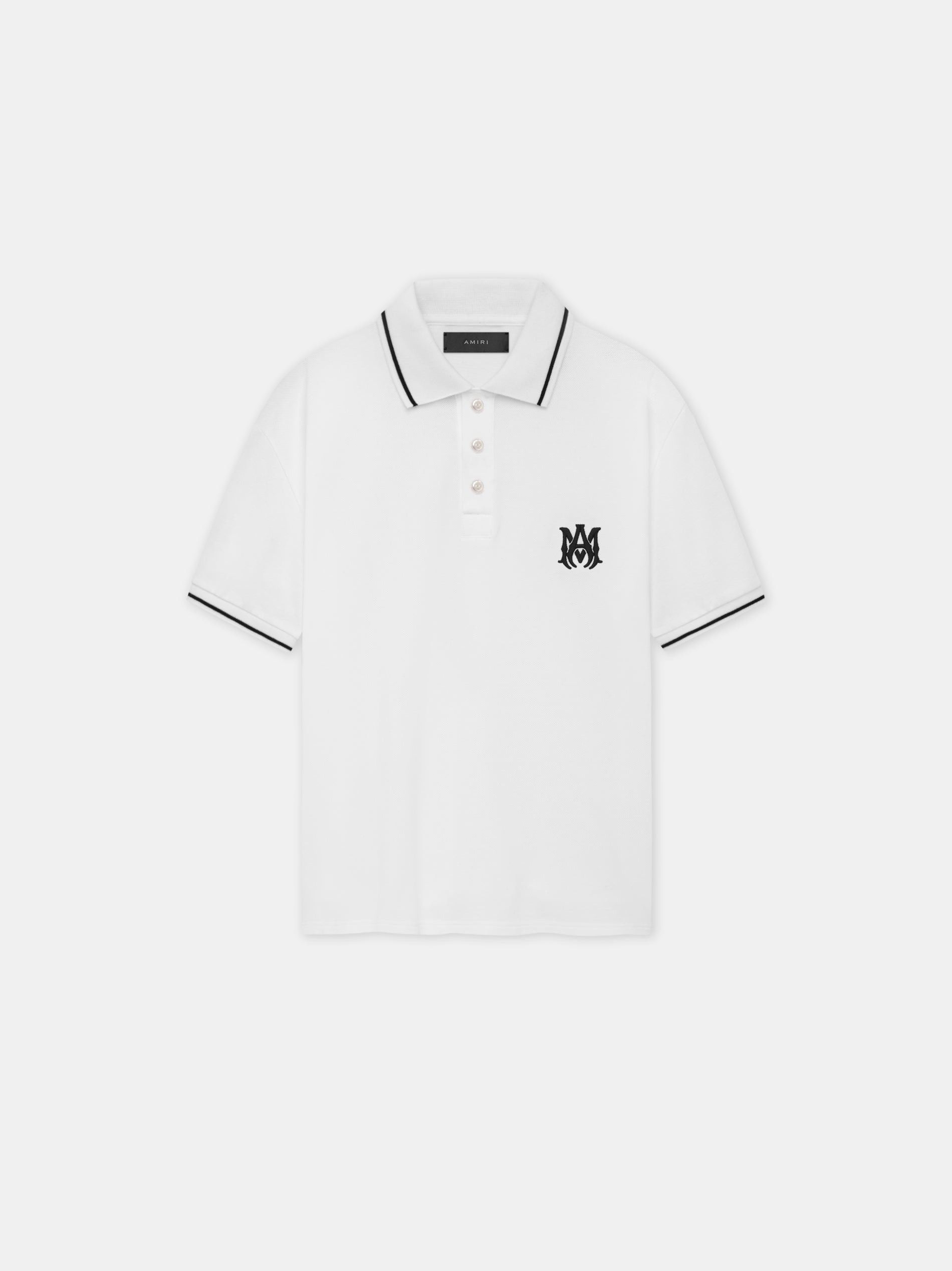 Amiri o1orln0326 Core Logo Polo Shirt in White Size US M / EU 48-50 / 2 - 1 Thumbnail