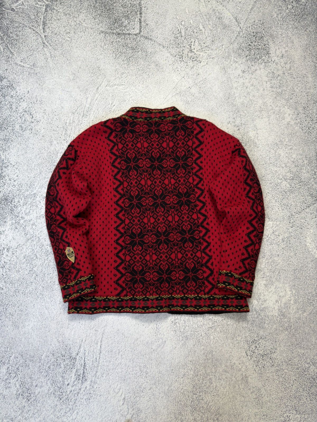 Dale Of Norway Vintage Windfjord Norway Pure Wool Nordic Cardigan Red Size US XL / EU 56 / 4 - 11 Thumbnail