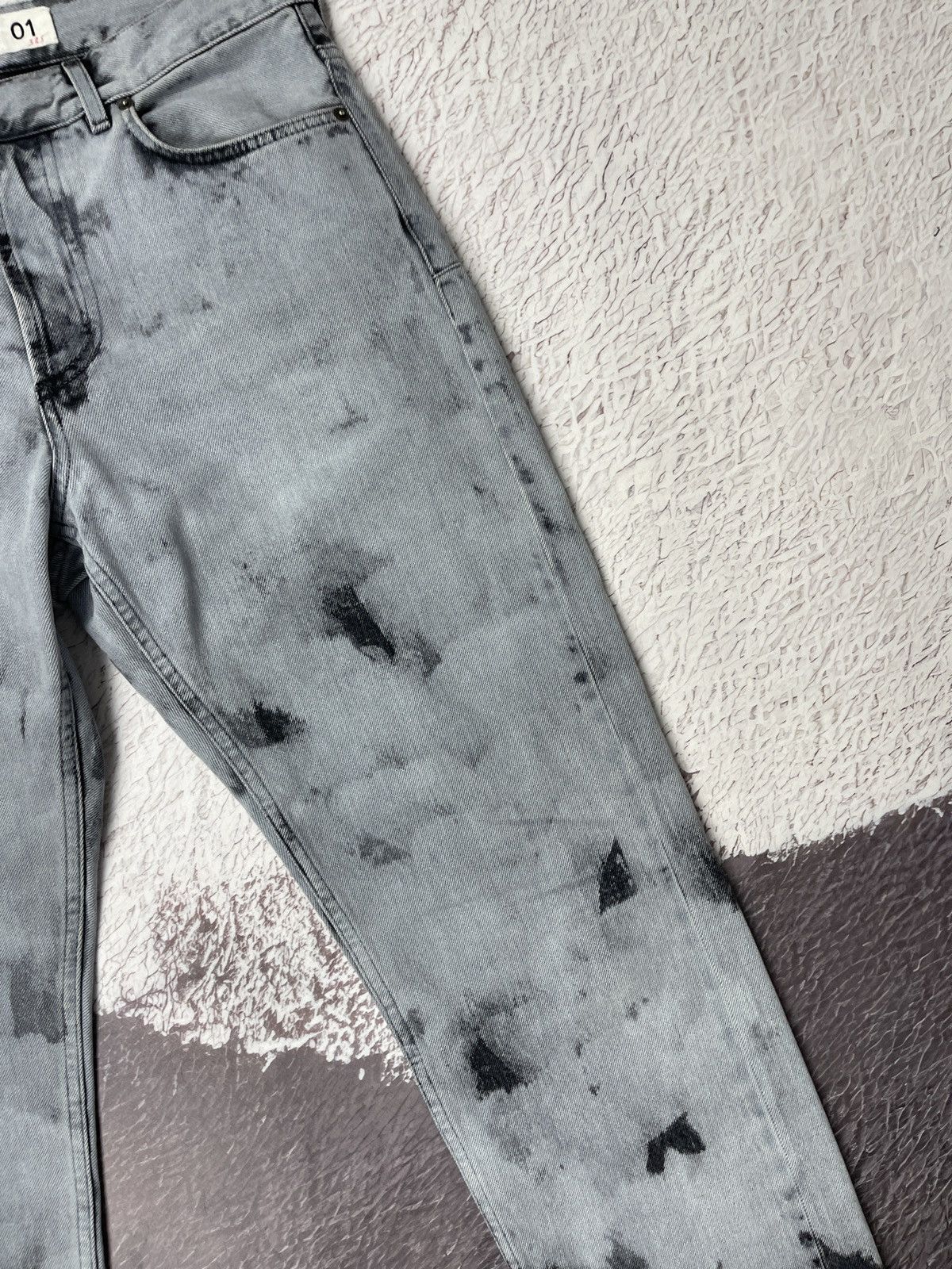 Christian Dior Monsieur Christian Dior 01 Tie Dye Boyfriend Jeans Gray Denim sz US6 Size 28" / US 6 / IT 42 - 9 Thumbnail