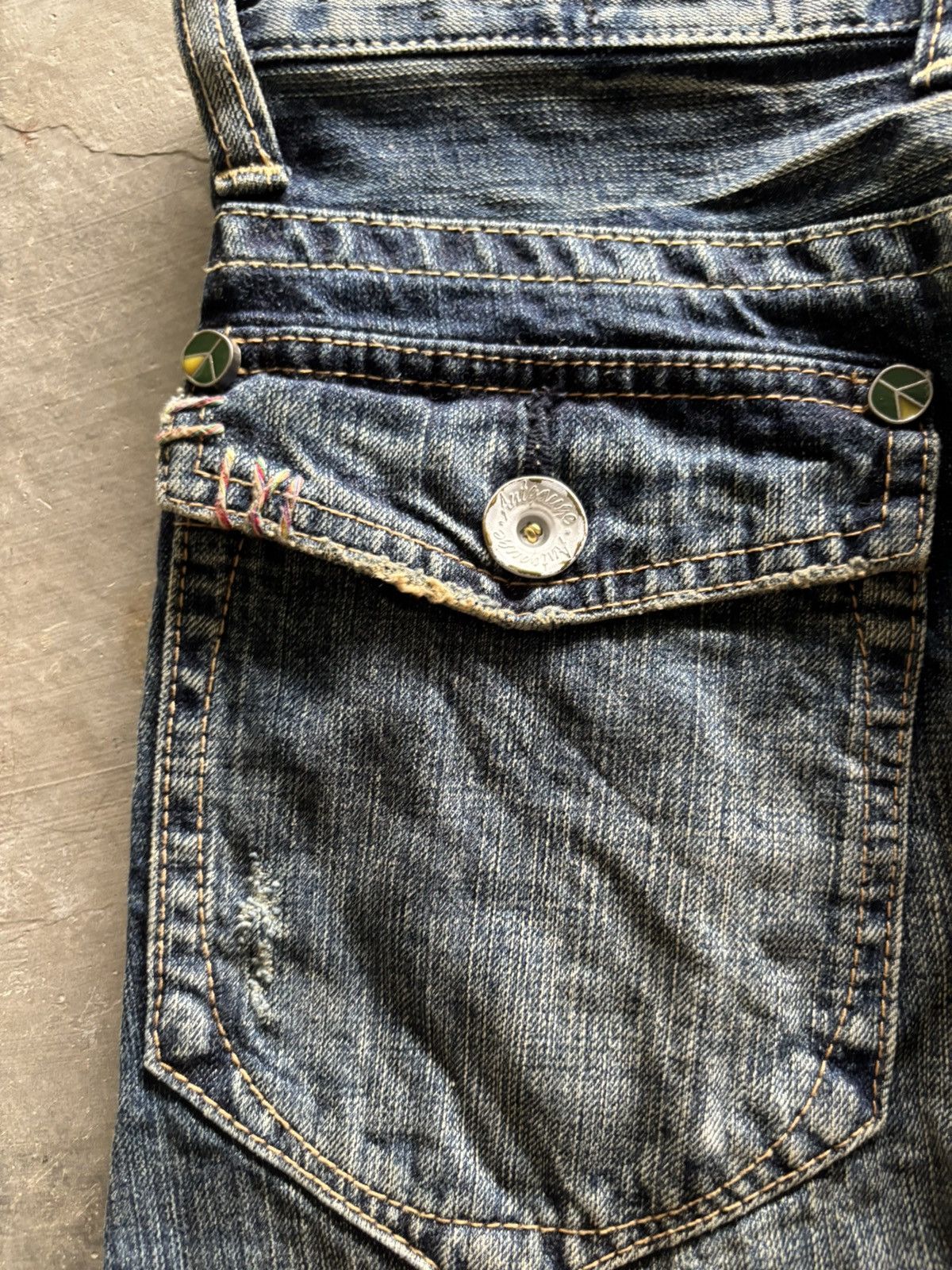 Hysteric Glamour × Japanese Brand twist style antgauge japanese jeans super sick backpocket Size US 31 - 16 Thumbnail
