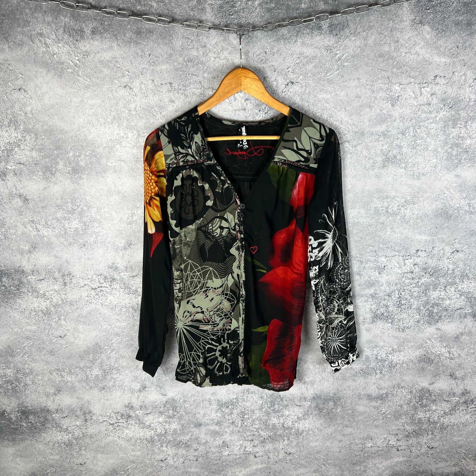 Desigual Desigual Blouse Women's Size S Multicolor Long Sleeve ` Size S / US 4 / IT 40 - 1 Thumbnail