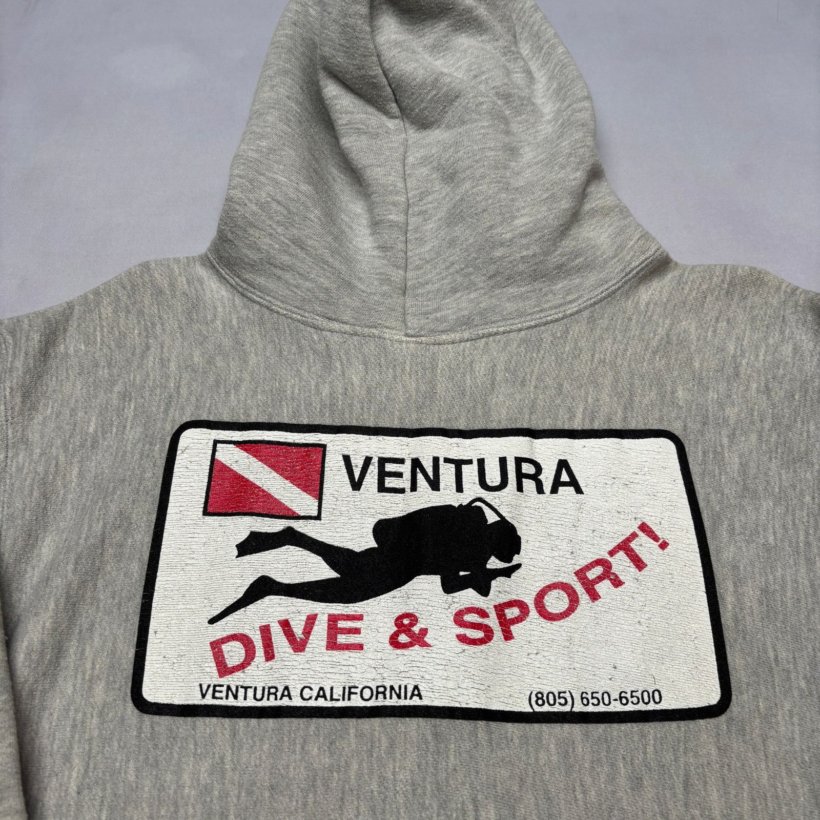 Champion × Vintage VTG 90s Champion Reverse Weave Ventura Dive Sport Hoodie XL Size US XL / EU 56 / 4 - 2 Thumbnail