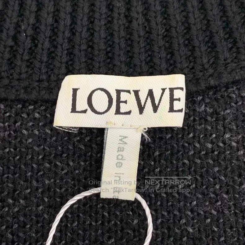Loewe Loewe Black logo embedded floral wool semi-zip long-sleeve Size XS / US 0-2 / IT 36-38 - 5 Thumbnail