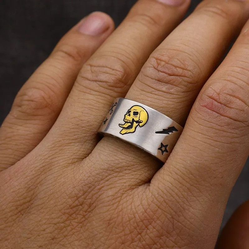 Jewelry × Vintage School Skull Ring Size ONE SIZE - 3 Thumbnail