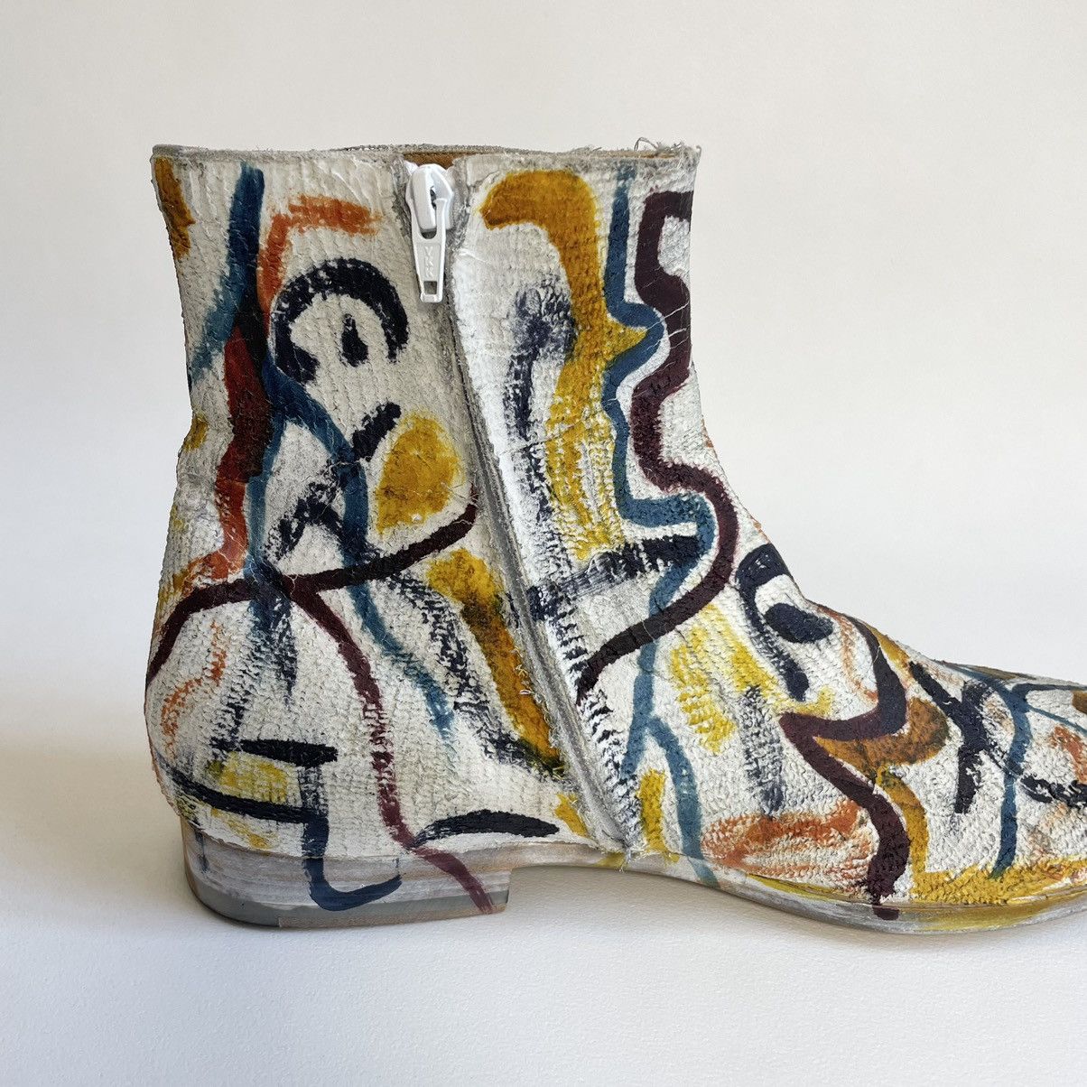 Maison Margiela Plaster Scribble Painted Boots Size US 10 / EU 43 - 16 Thumbnail