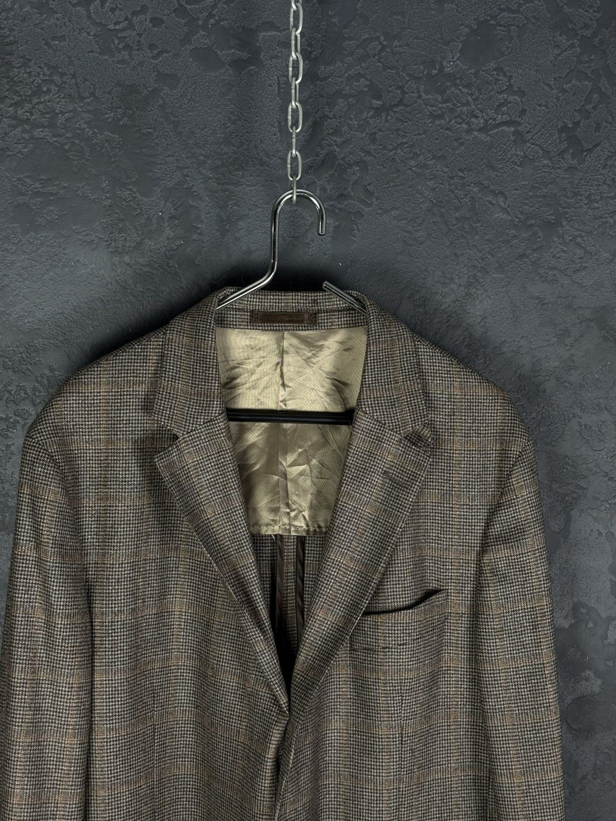 Hackett Men's Hackett London Loro Piana Wool Check Blazer Jacket Size US XL / EU 56 / 4 - 2 Thumbnail