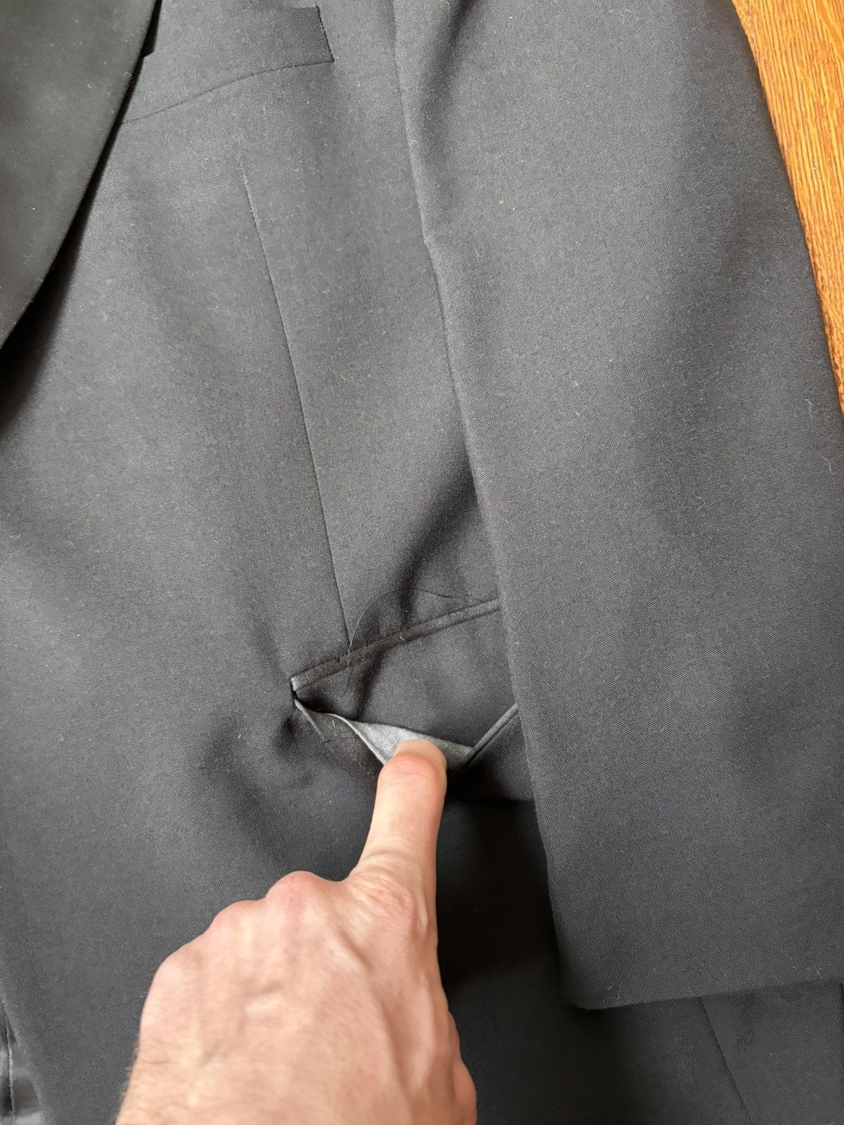 Vintage 90s Vintage Tuxedo 1990s 2-Piece Suit Set Black Tux Formal L Size 44R - 16 Thumbnail