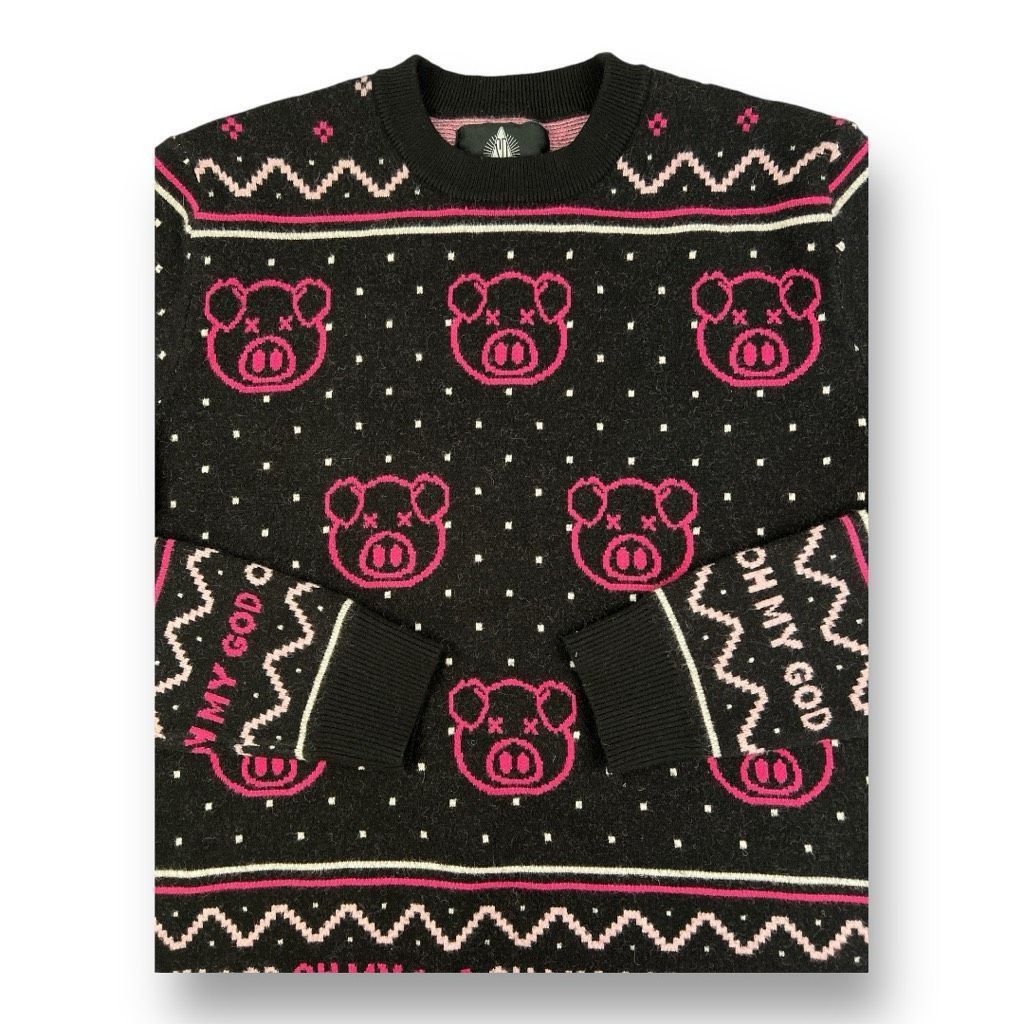 Other Shane Dawson Killer Merch Pig Oh My God Pig Sweater Pink Bla Size L / US 10 / IT 46 - 5 Thumbnail