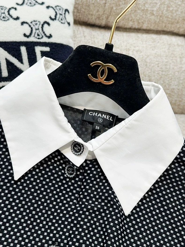 Chanel Chanel 24B autumn and winter preview black full logo print Size XS / US 0-2 / IT 36-38 - 3 Thumbnail