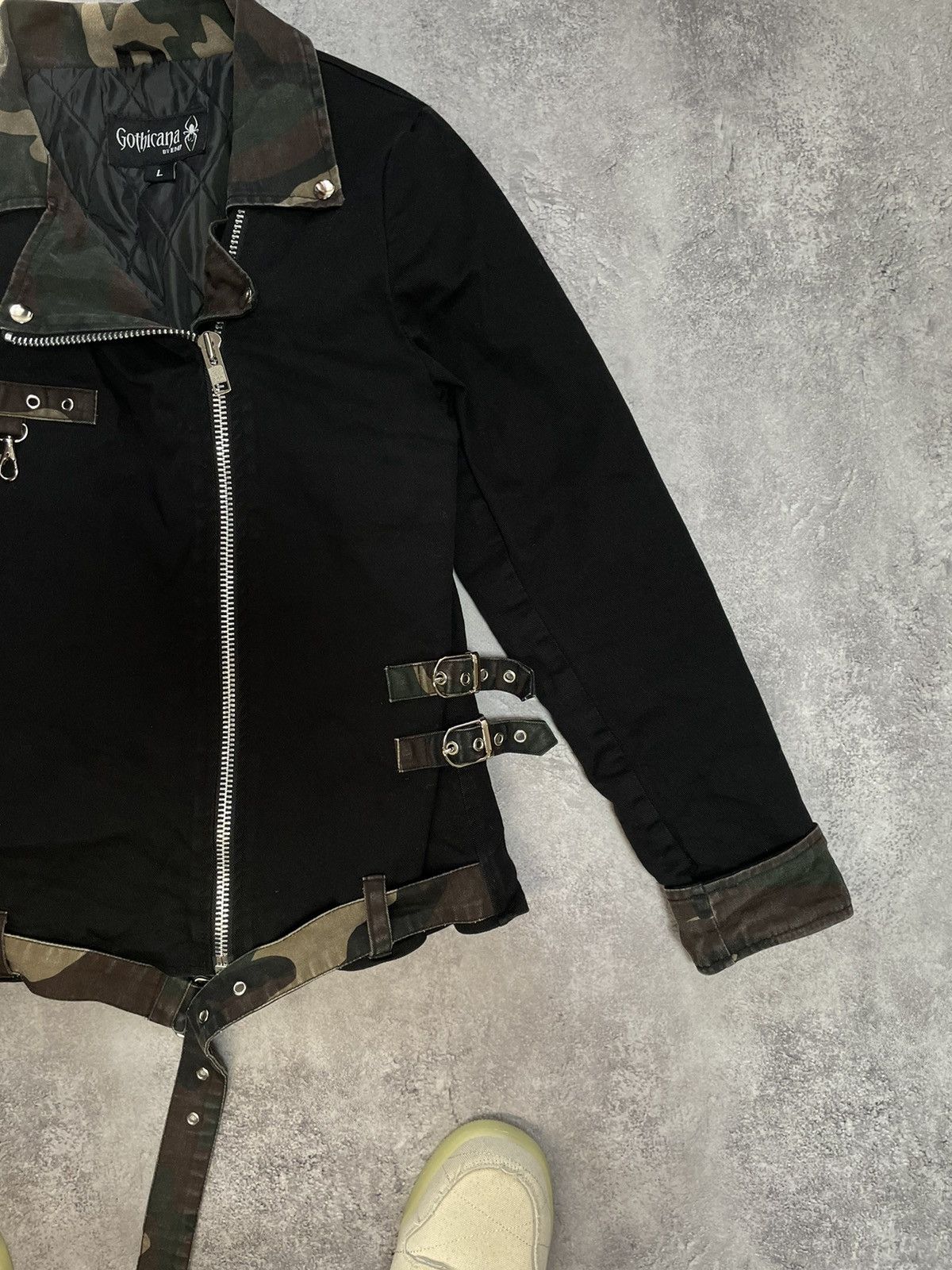 Other Japanese Vintage Crazy Washed GOTHICANA EMP Moto Zip Jacket Size US L / EU 52-54 / 3 - 2 Thumbnail