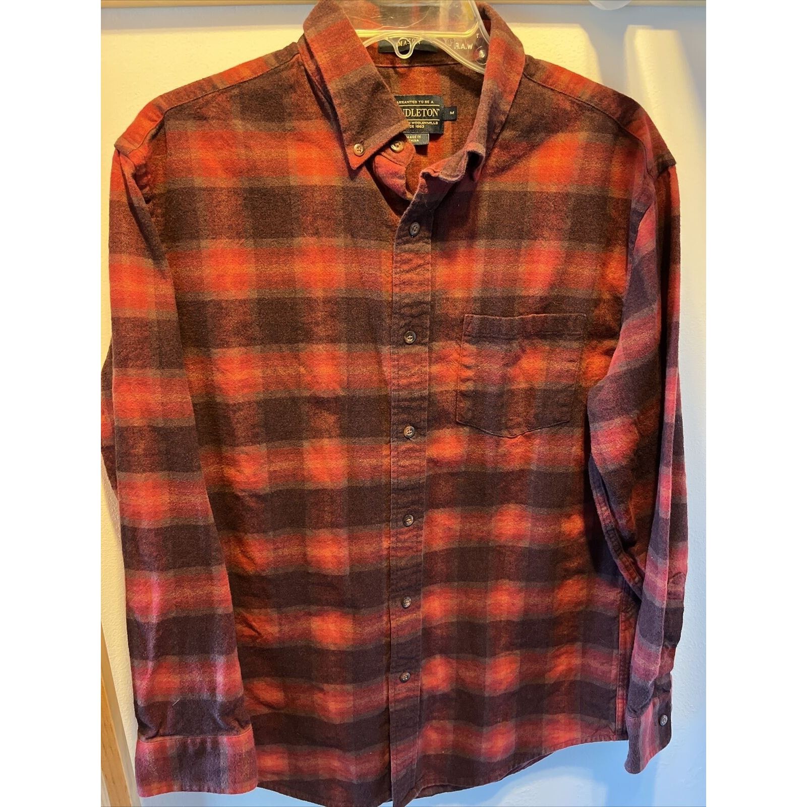 Pendleton Pendleton mason men’s M red plaid LS cotton flannel shirt Size US M / EU 48-50 / 2 - 2 Thumbnail