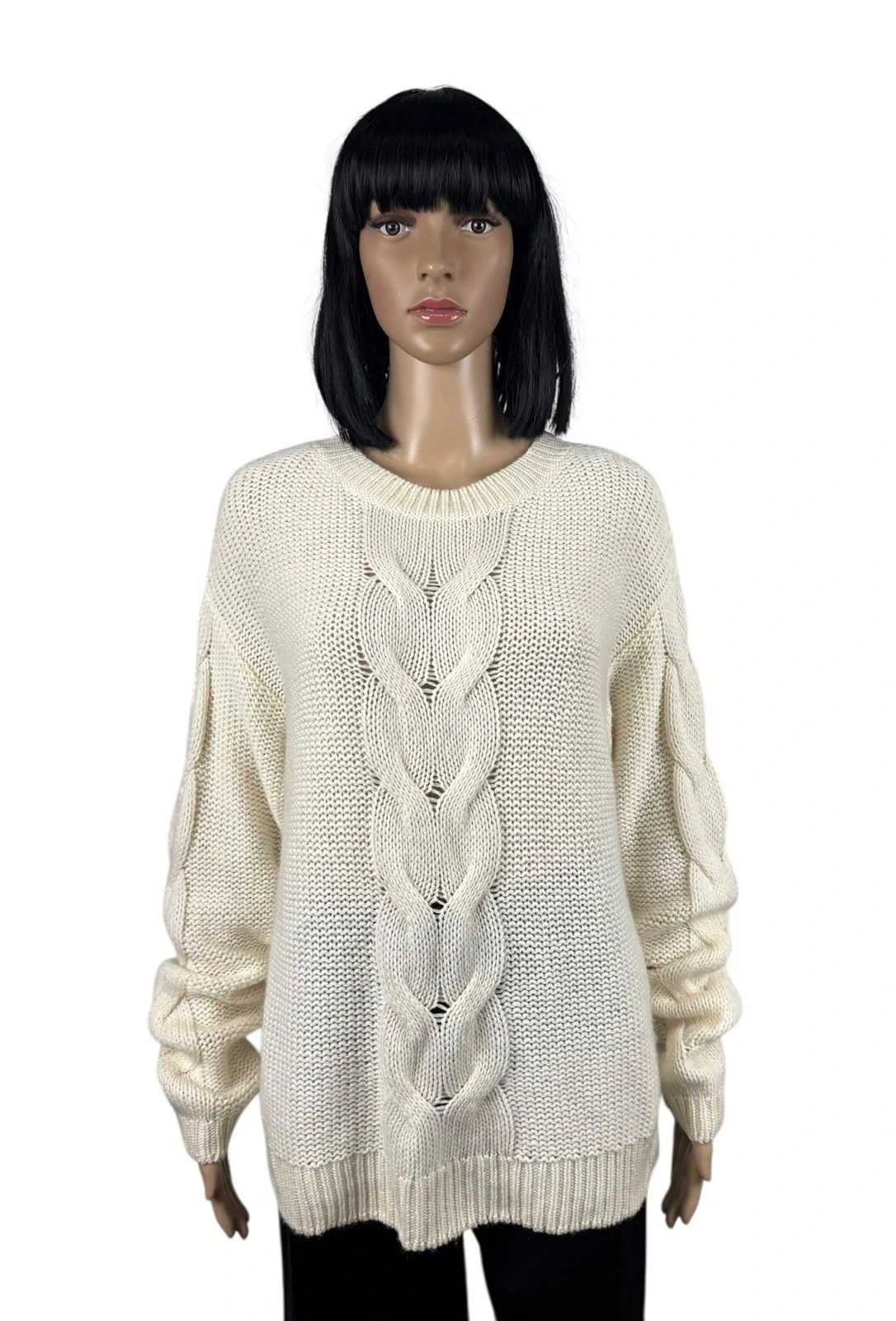 Other Madeleine Tight Knit Cashmere Sweater Ivory size Size L / US 10 / IT 46 - 1 Thumbnail