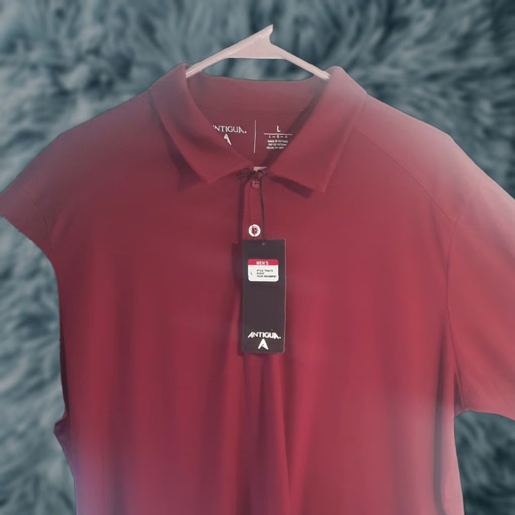 Mango ANTIGUA SHIRT Mens COLLARED 24 x 32 fast dry Mango Cabernet Midas SS Polo NWT Size L / US 10 / IT 46 - 1 Thumbnail