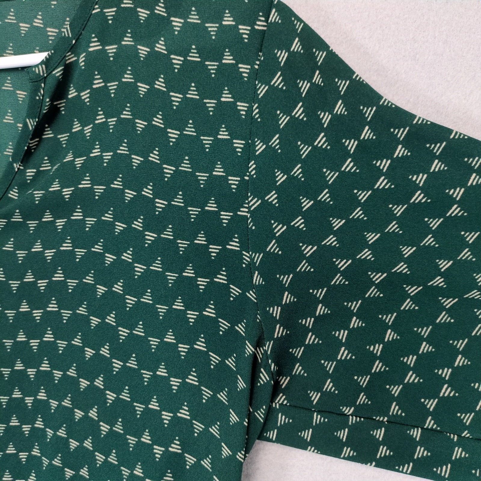 Other 19 Cooper Women's XS Green Geometric Shift Knee-Length Dress Size XS / US 0-2 / IT 36-38 - 6 Thumbnail