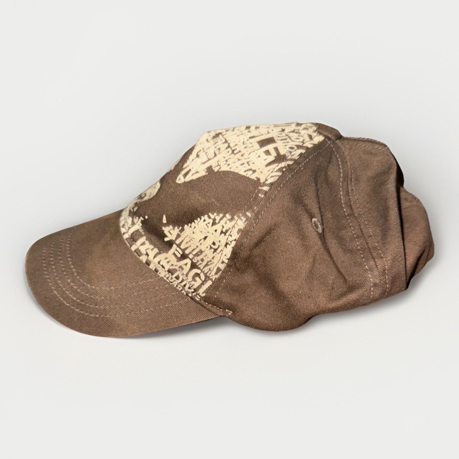 American Eagle Outfitters × Vintage Vintage American Eagle Outfitters Brown Fitted Cap S/M Size ONE SIZE - 2 Thumbnail