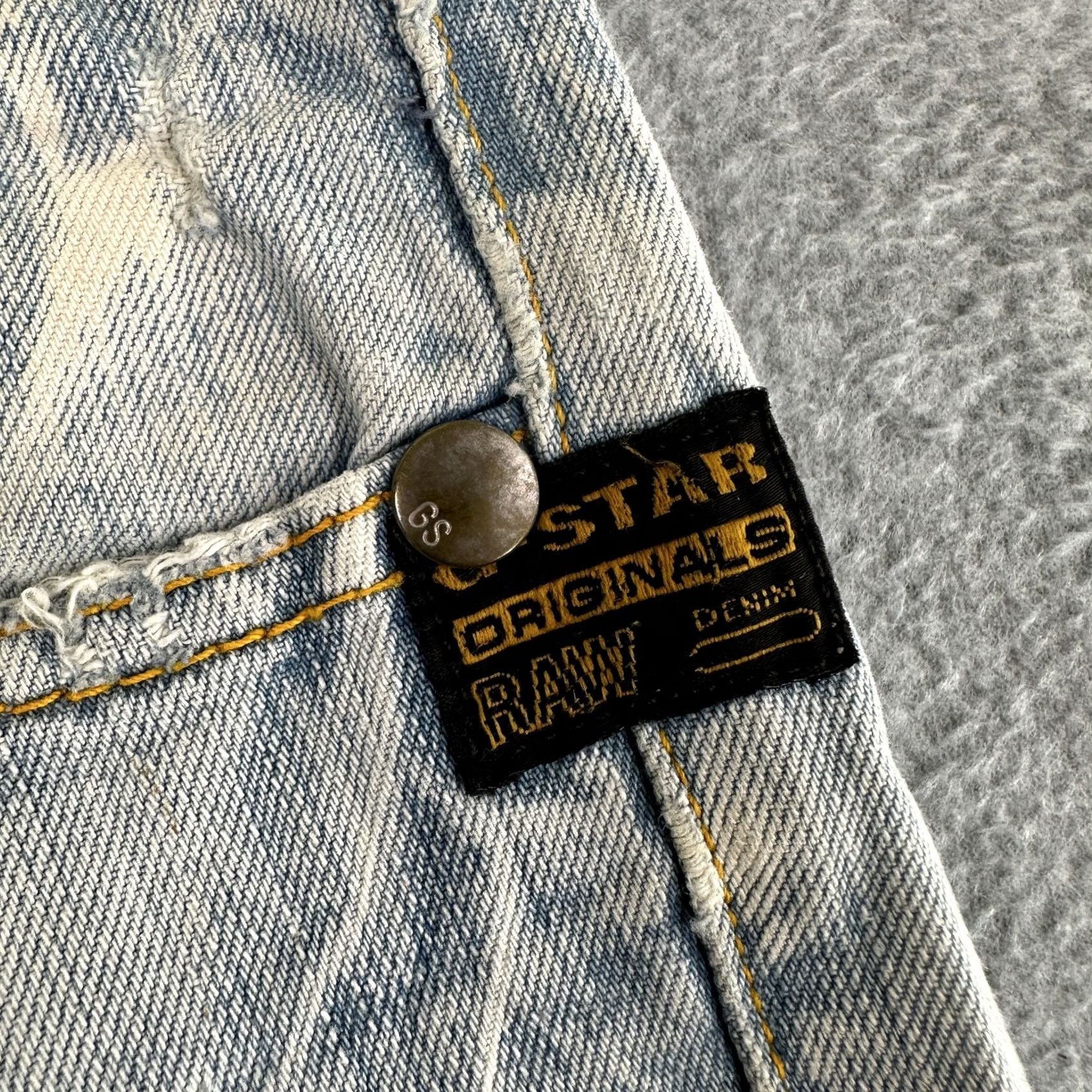 G-Star G-Star RAW Jeans Mens 32x36 Light Wash Straight Leg Core Custom Denim Distressed Jeans Size US 32 / EU 48 - 2 Thumbnail