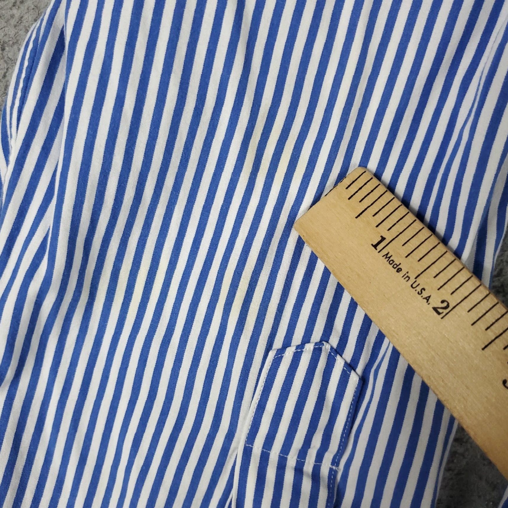 Ralph Lauren Ralph Lauren Shirt Men L Blue Striped Button-Down Long Sleeve Cotton Regular Fit Mens Size US L / EU 52-54 / 3 - 3 Thumbnail
