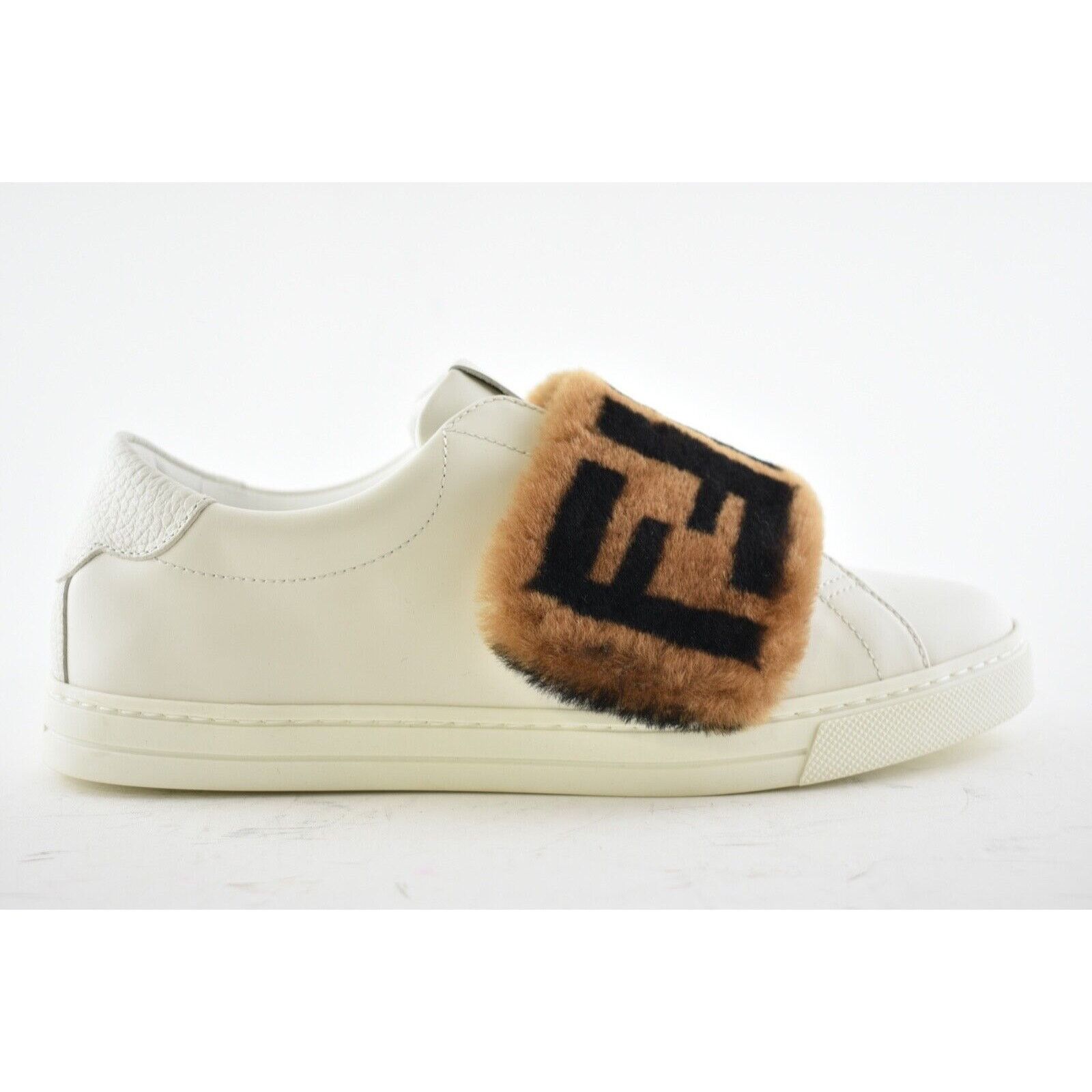 Fendi Fur Logo FF Zucca Low Top Slip On Trainer Sneaker 37 Size US 7 / IT 37 - 4 Thumbnail