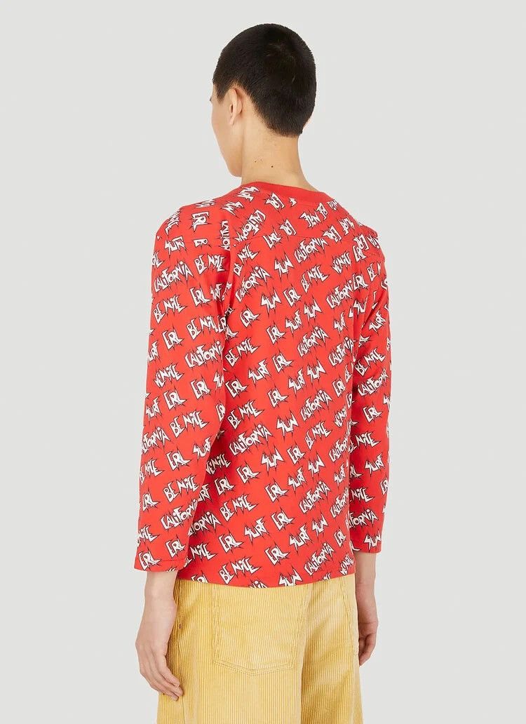 ERL DS! SS23 ERL All Over Logo Sunscreen Red Long Sleeve Size US M / EU 48-50 / 2 - 6 Thumbnail