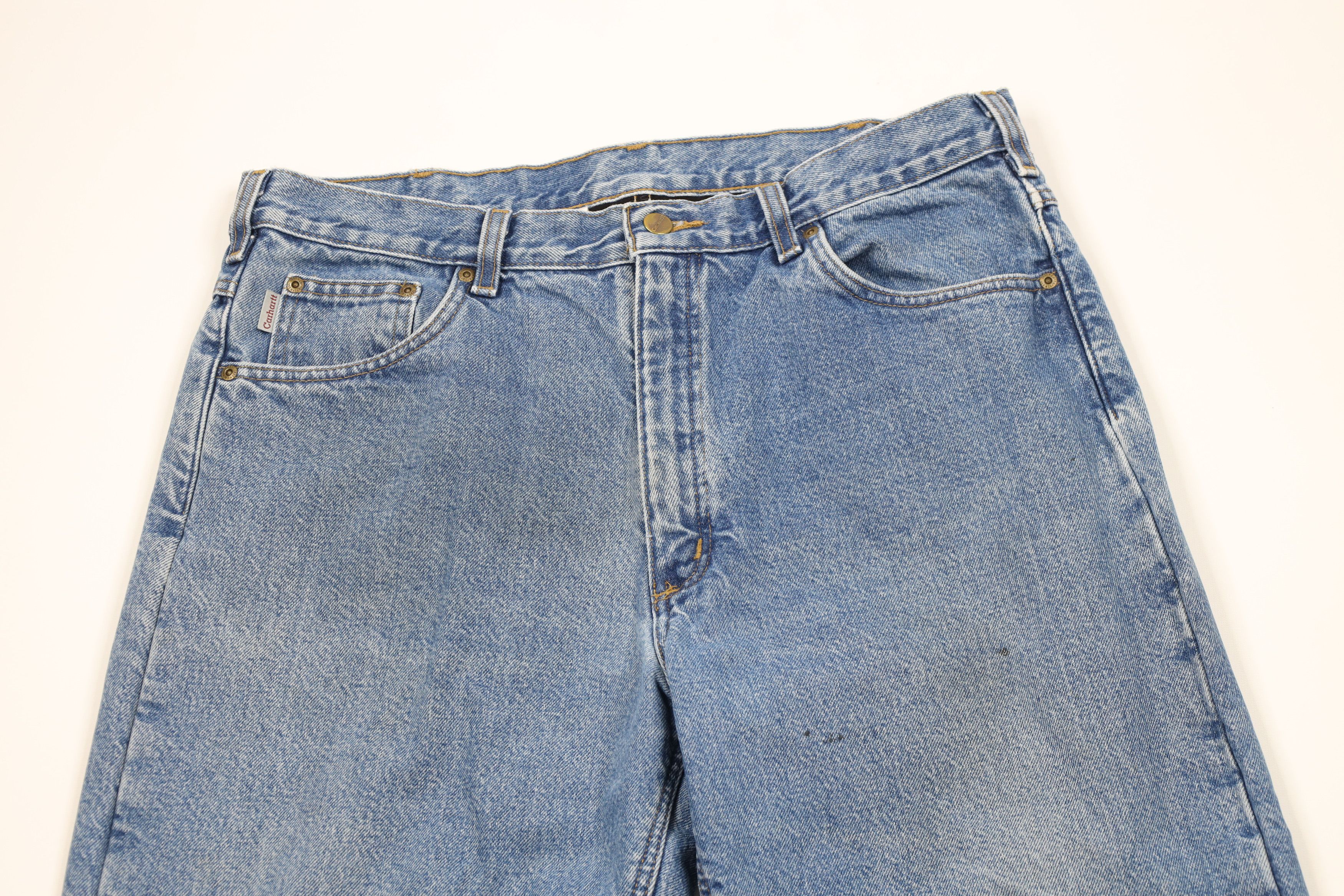 Carhartt × Vintage Vintage Y2K Carhartt Relaxed Fit Fleece Lined Wide Leg Jeans Size US 36 / EU 52 - 3 Thumbnail