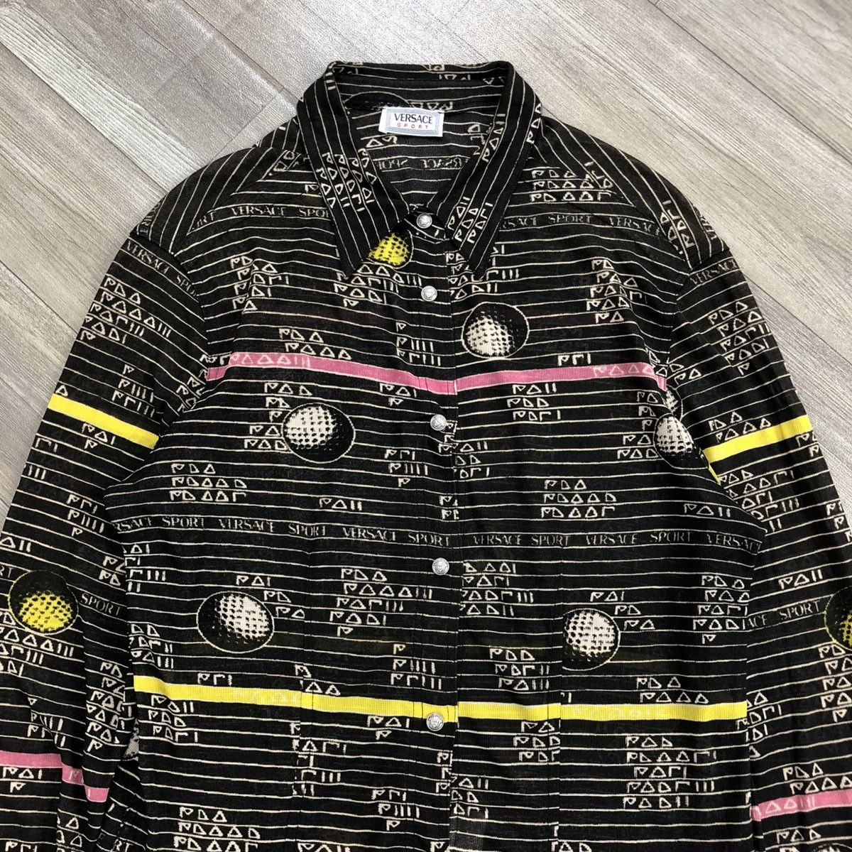 Versace 🇮🇹1990s Vintage Versace Silk Shirt Luxury Italian Designer Size US M / EU 48-50 / 2 - 2 Thumbnail