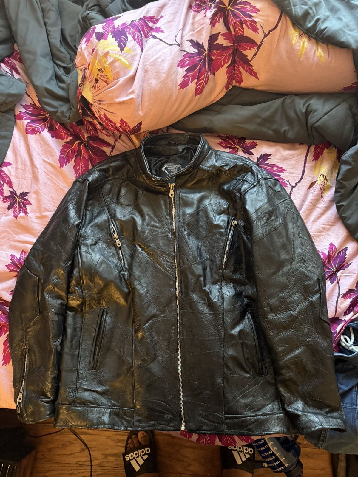 Diamond Plate leather jacket