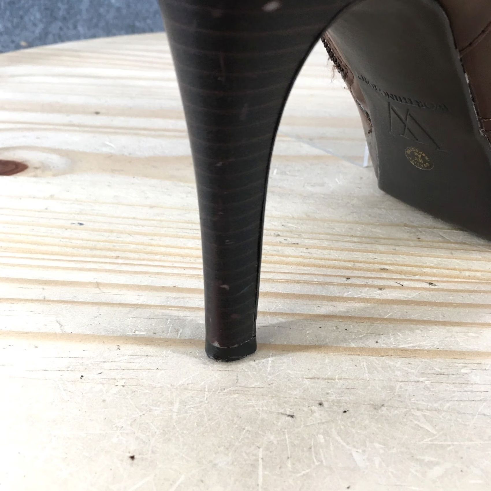 Worthington Worthington Boots Womens 9 M Stiletto Heels Platform Bootie Brown Side Zip Size US 9 / IT 39 - 5 Thumbnail