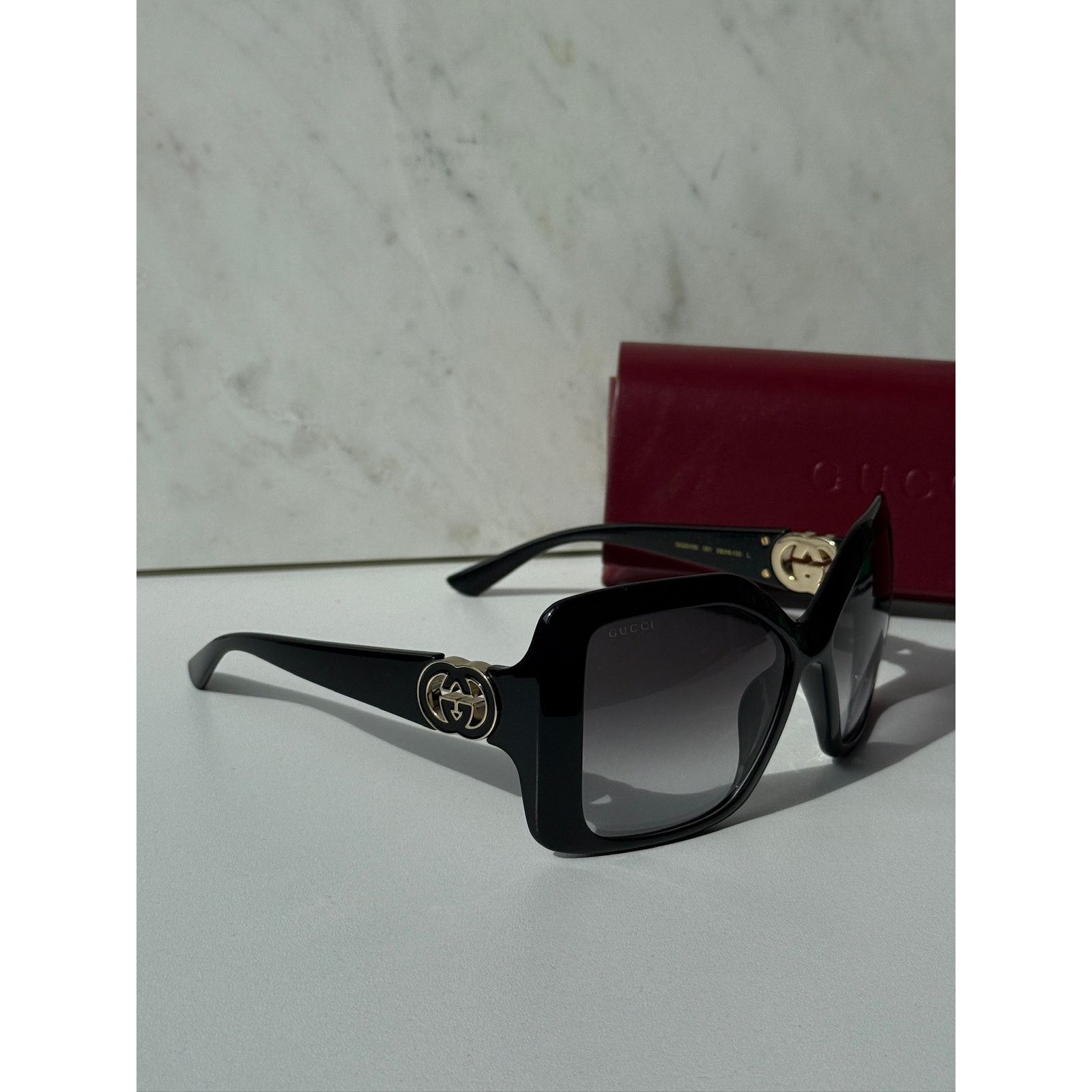 Gucci NEW Gucci GG2015S Black Oversized Wraparound Sunglasses $475 Size ONE SIZE - 6 Thumbnail