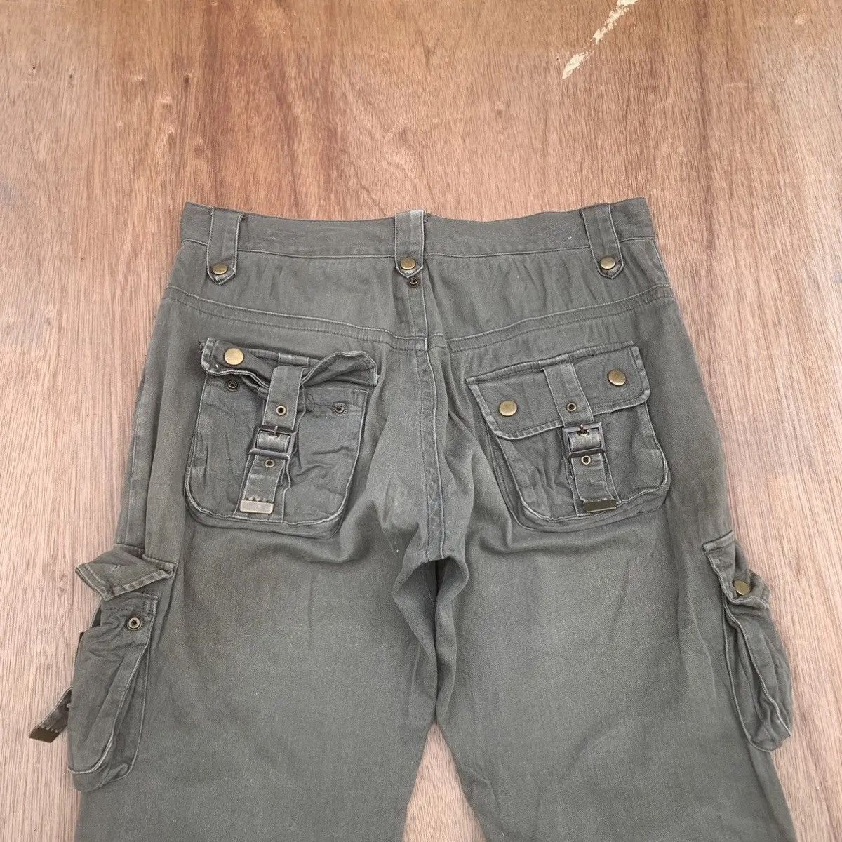 Japanese Brand RARE ‼️DOUBLE KNEE TROUSERS SEMATIC DESIGN CARGO FADED PANTS Size US 31 - 9 Thumbnail