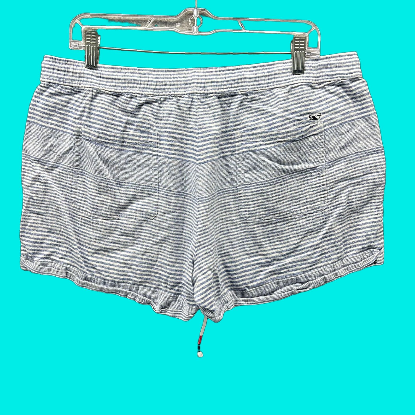 Vineyard Vines Vineyard Vines Shorts Women Large Blue Striped Linen Cotton Drawstring Chino Size 36" / US 14 / IT 50 - 1 Thumbnail
