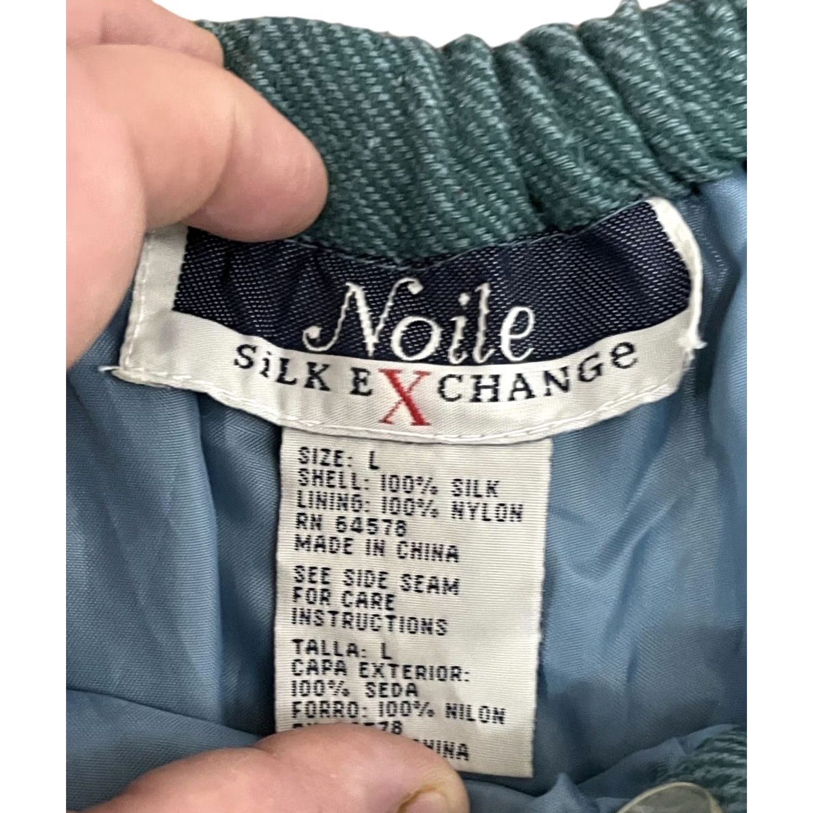 Vintage VINTAGE Noile Silk Exchange Green Pants Large 60’s 70’s Wide Leg Womens Suiting Casual 60s 70s Green Womens (Noile) Size 36" / US 14 / IT 50 - 5 Thumbnail