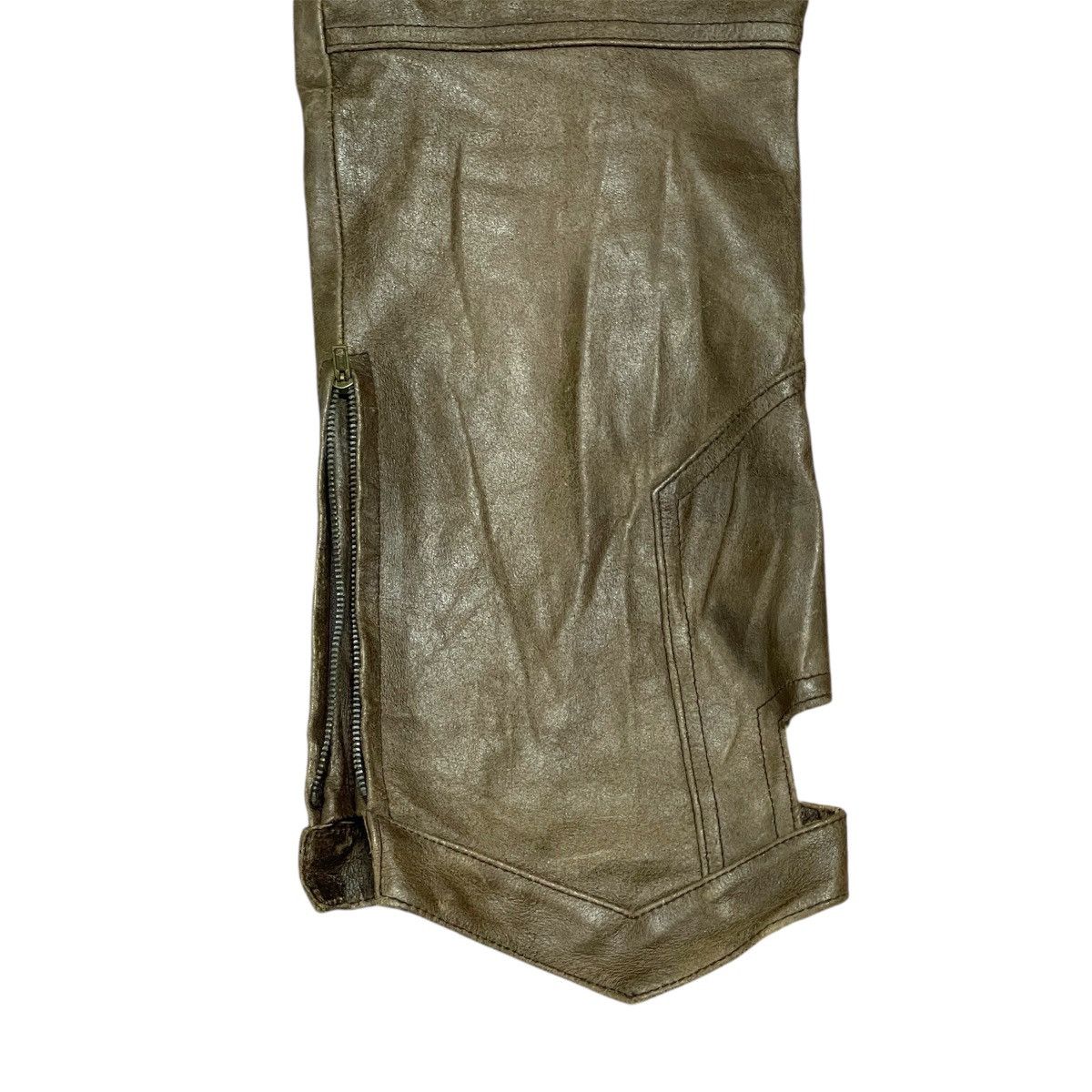 If Six Was Nine Vintage Wrong Seditionaries Patches Cowhide Leather Pants Size US 29 - 18 Thumbnail