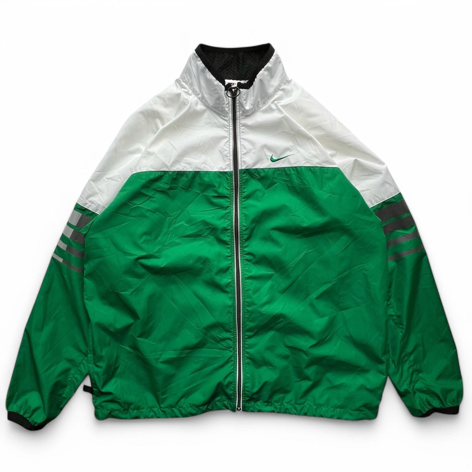 Nike × Vintage Vintage 90s Nike Windbreaker Zip Jacket Swoosh Oversized Size US XL / EU 56 / 4 - 1 Thumbnail