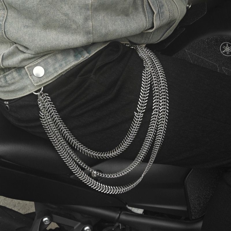 Japanese Brand × Jewelry Minimalist Fishbone Pants Chain Punk Style Size ONE SIZE - 4 Thumbnail