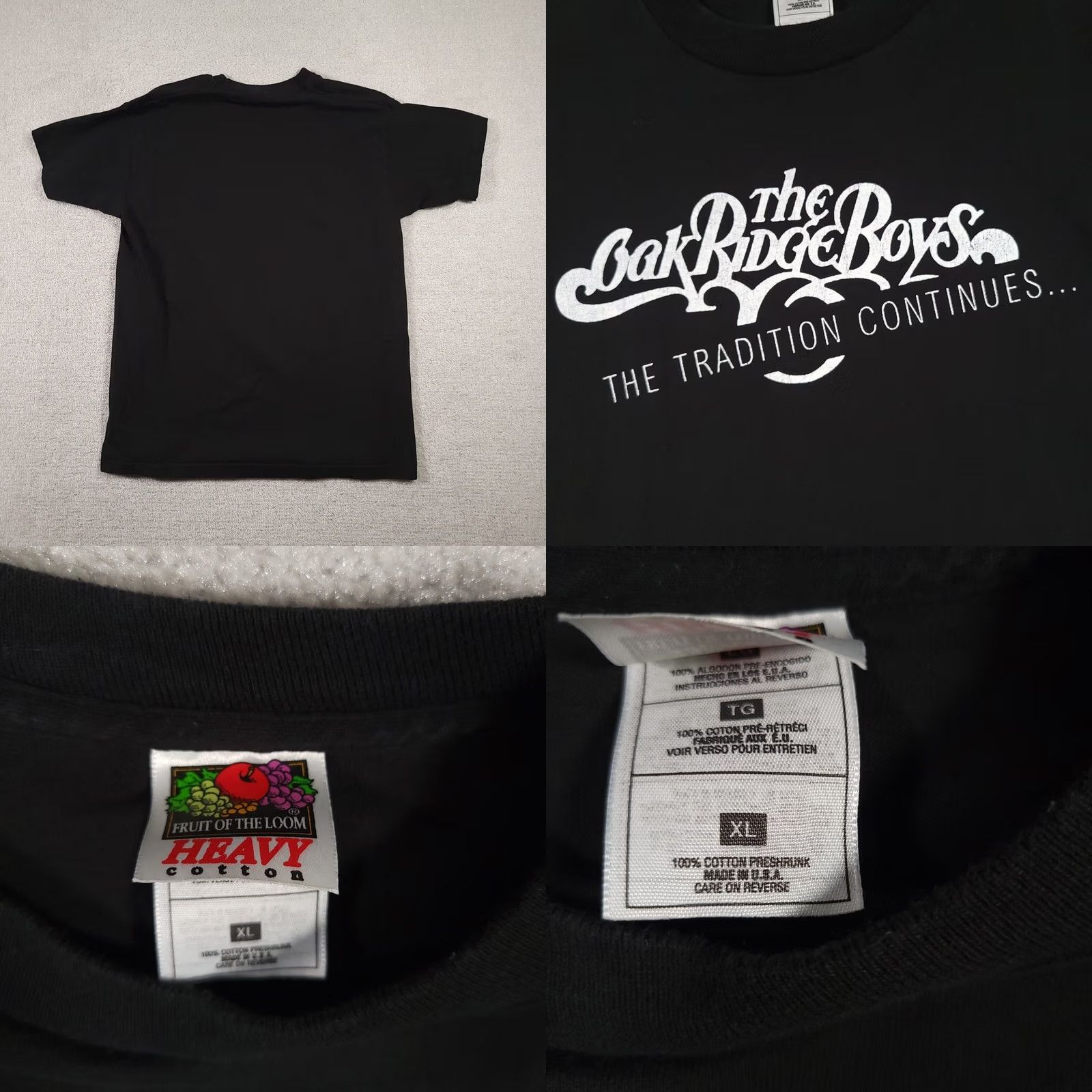 Fruit Of The Loom Vintage Oak Ridge Boys Shirt Mens Xl Black Graphic T Made in USA Size US XL / EU 56 / 4 - 8 Thumbnail