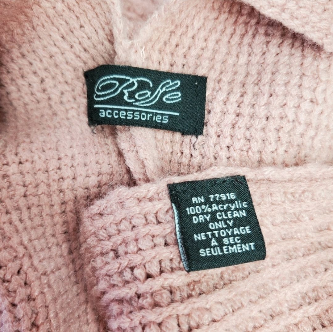 Other Roffe Accessories 56x38" Wrap Blanket Shawl Mauve Pink Knit Size ONE SIZE - 9 Thumbnail