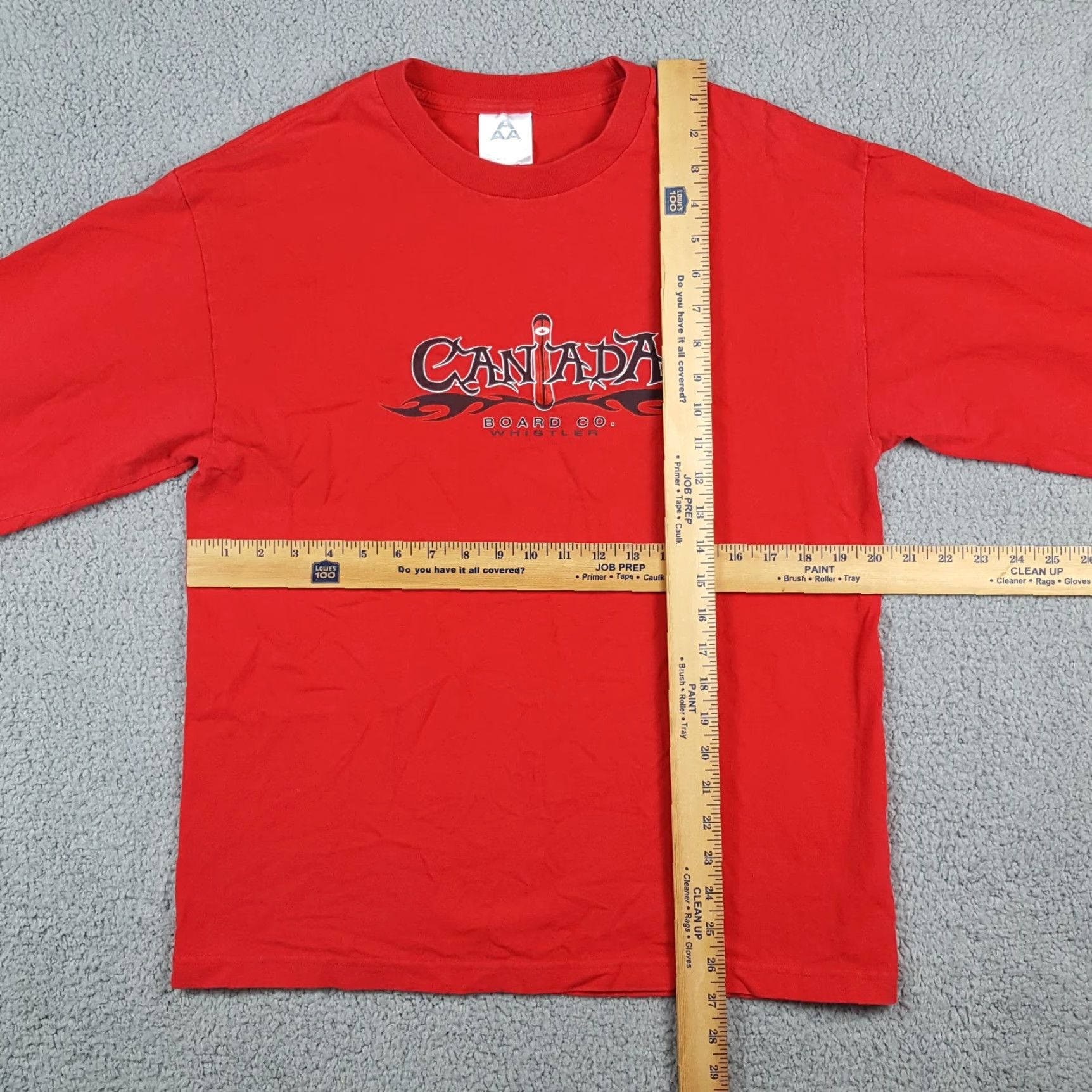 CO VINTAGE Alstyle Apparel Snowboarding T-Shirt Men Medium Red Flame Tribal Snow Y2K 90s 00s Size US M / EU 48-50 / 2 - 7 Thumbnail