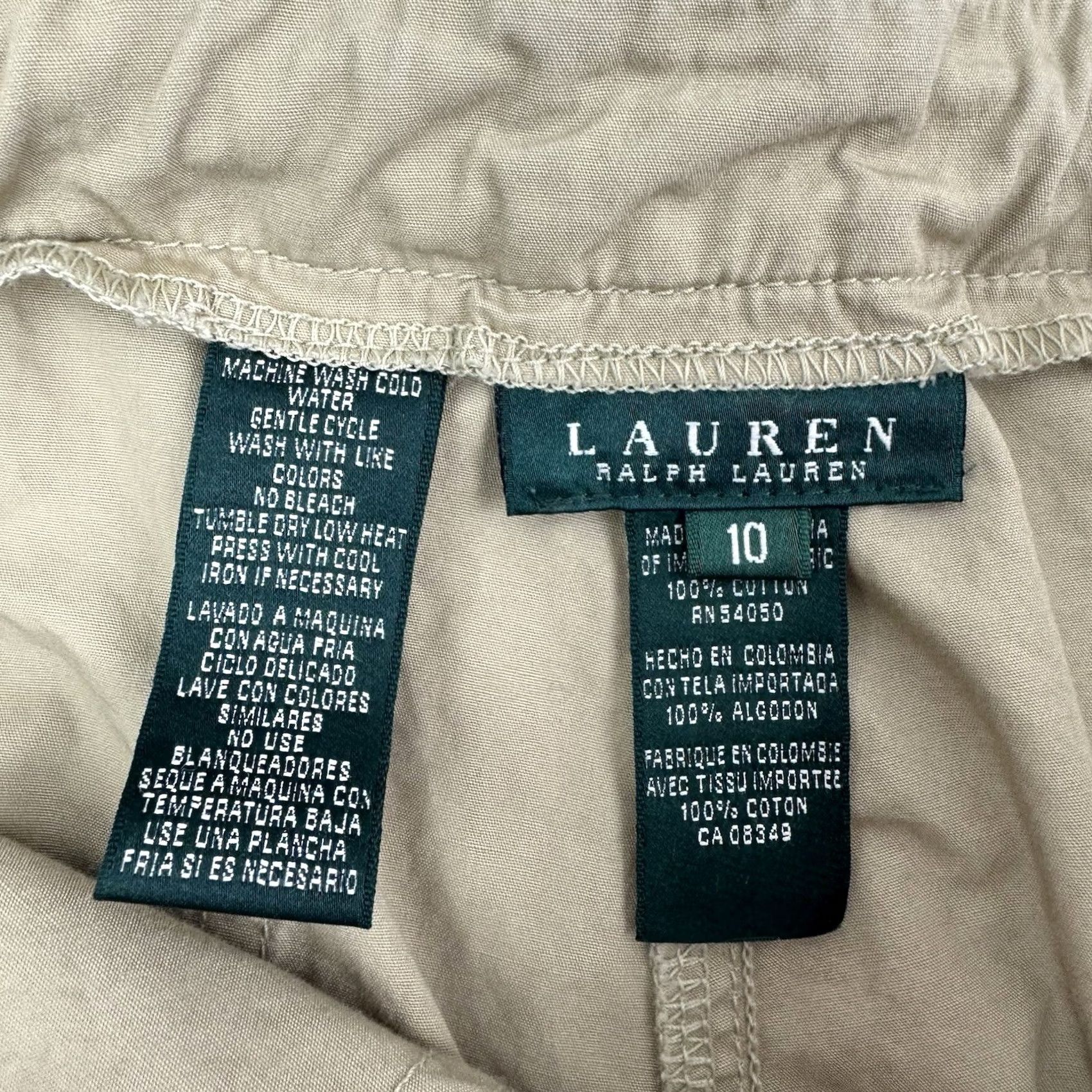 Ralph Lauren VINTAGE Lauren Ralph Lauren Pants Womens 10 Capri Beach Tropical Preppy Y2K Beige Floral Size 32" / US 10 / IT 46 - 5 Thumbnail