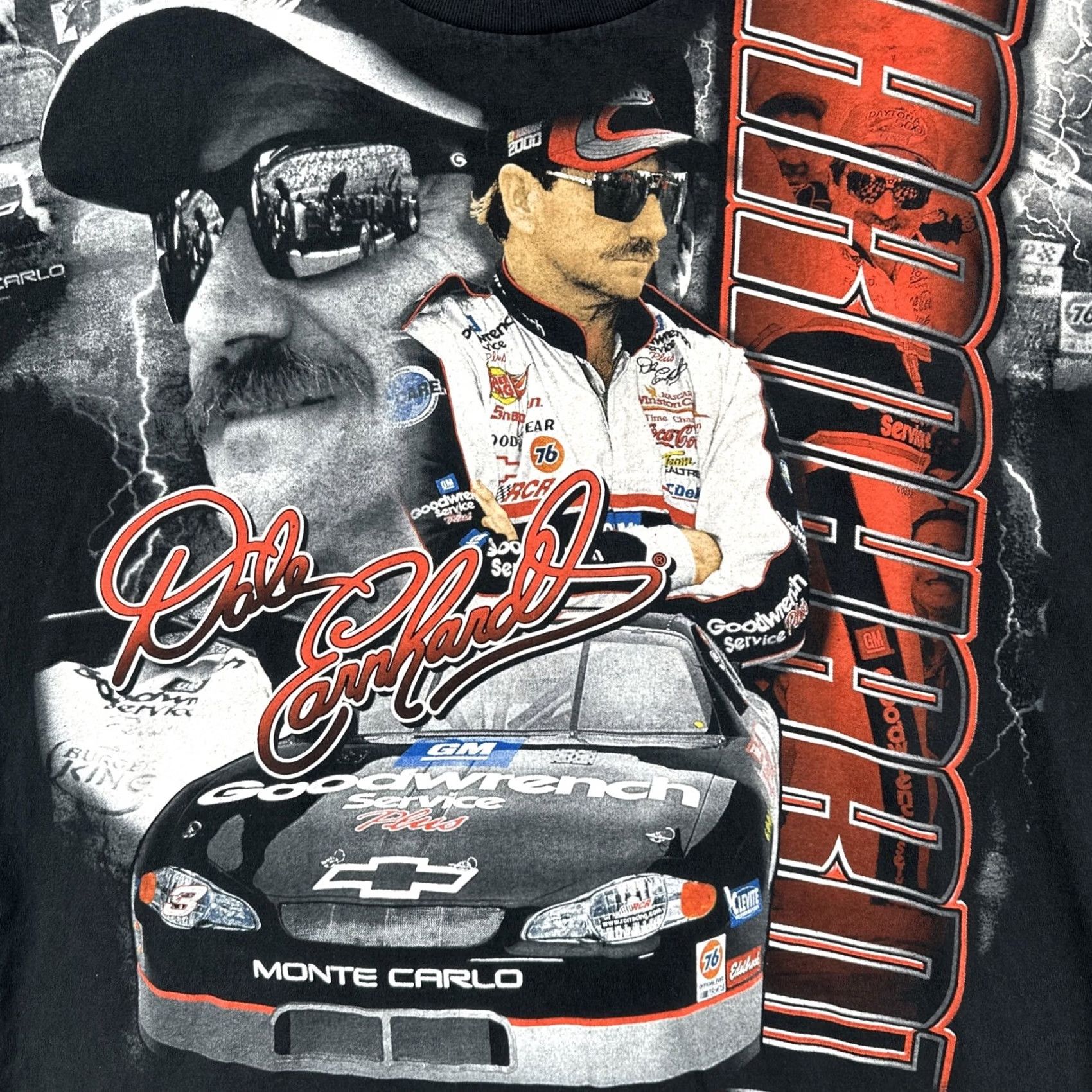 Chase Authentics VINTAGE Chase Authentics Mens XXL Black Shirt Dale Earnhardt 3 AOP Graphic Print Tee Size US XXL / EU 58 / 5 - 6 Thumbnail