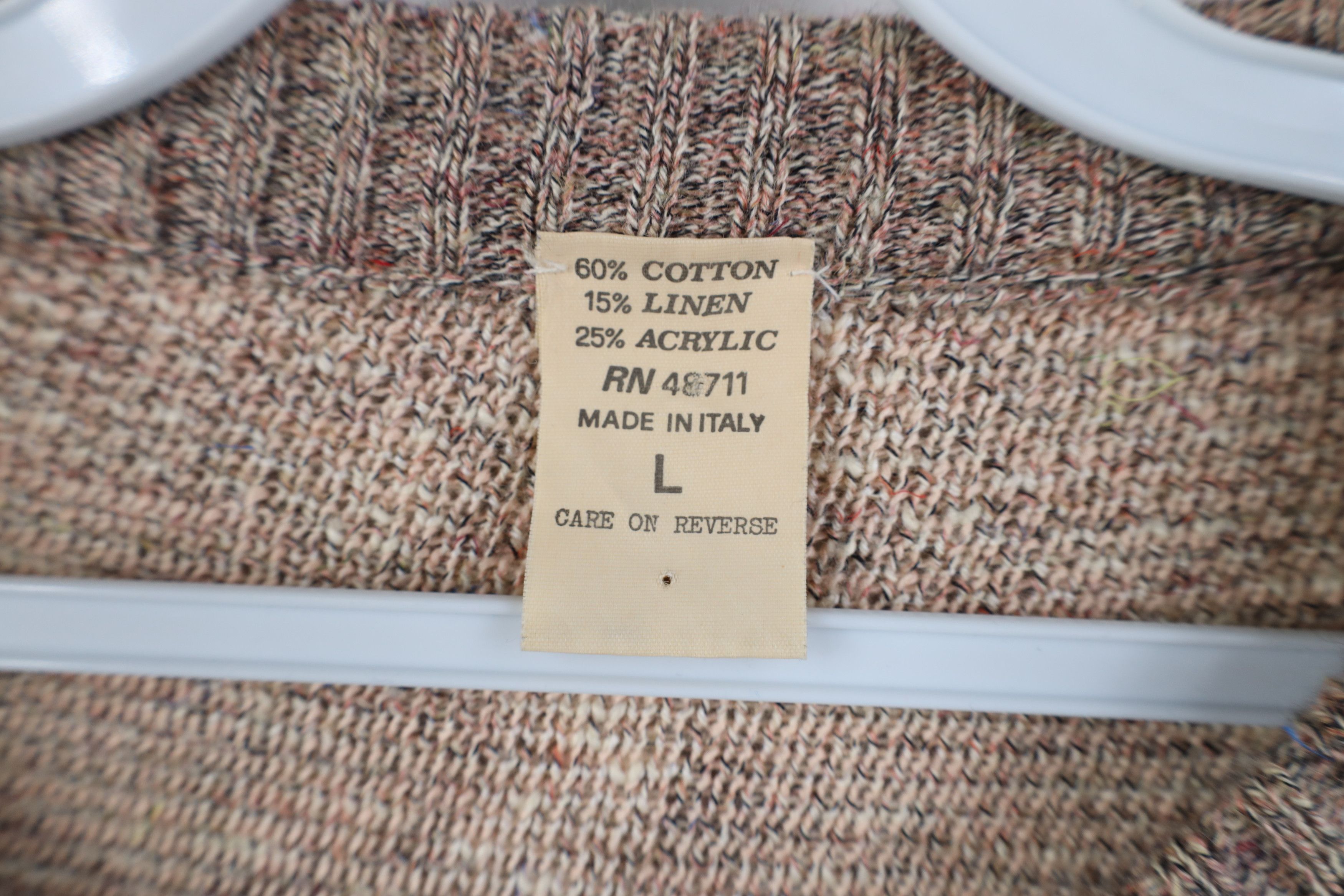 Vintage Vintage 90s Streetwear Tone Pastel Linen Blend Knit Sweater Size US L / EU 52-54 / 3 - 7 Thumbnail